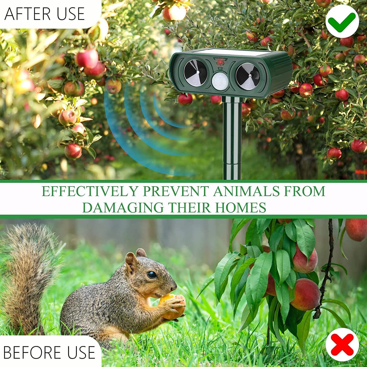 Ultrasonic Solar Cat Dog Repeller Fox Pest Deterrent Garden UK — image 3
