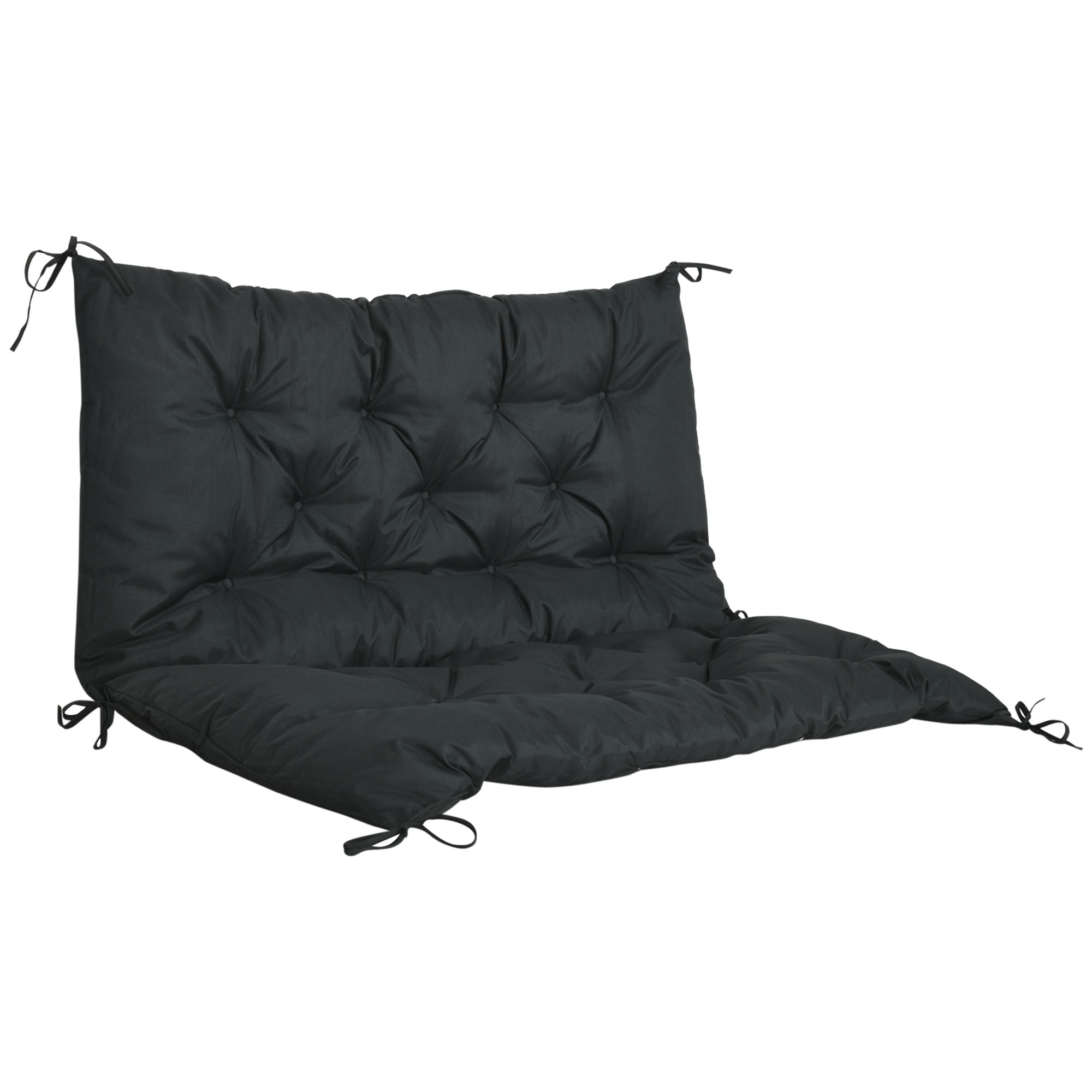 2 Seater Bench Pad,Garden Chair Cushion With Back And Ties For Indoor Outdoor — image 4