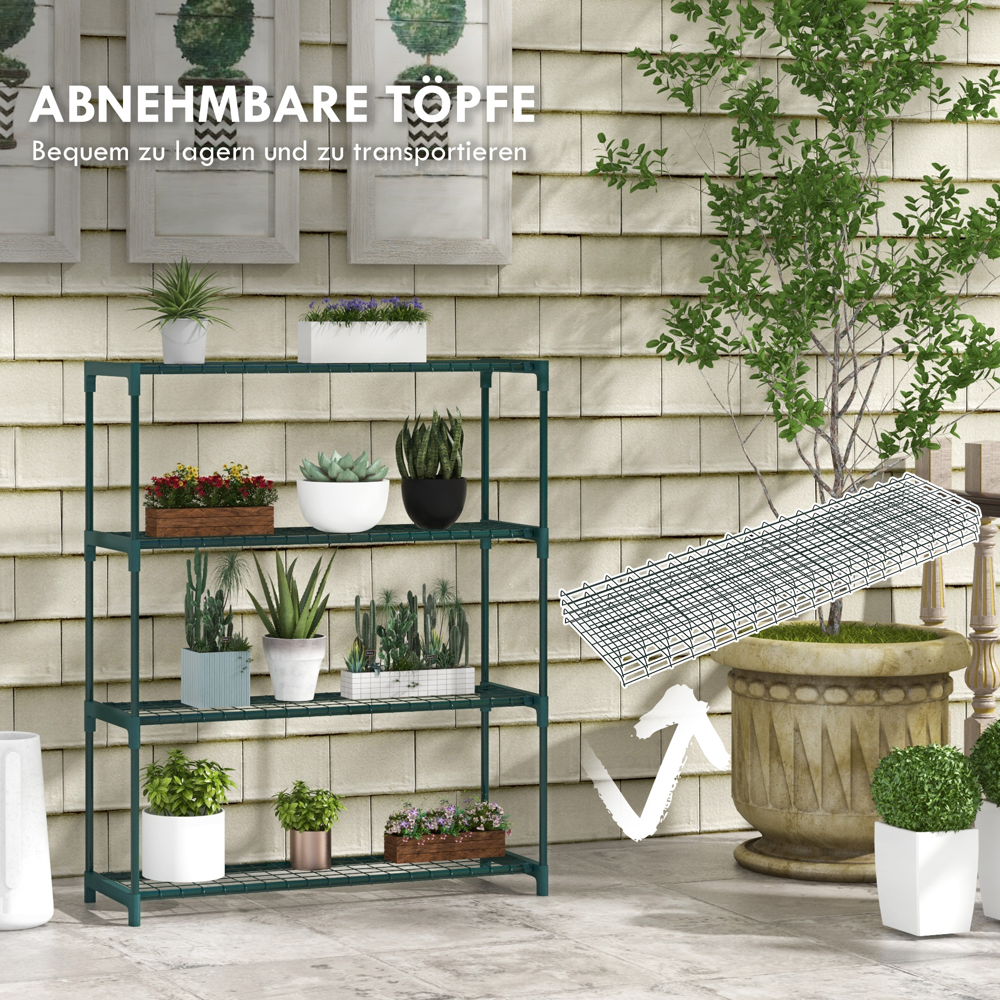 Pflanzenregal Blumentreppe Pflanzentreppe,4 Regale,89 Cm X 28 Cm X 107 — image 5