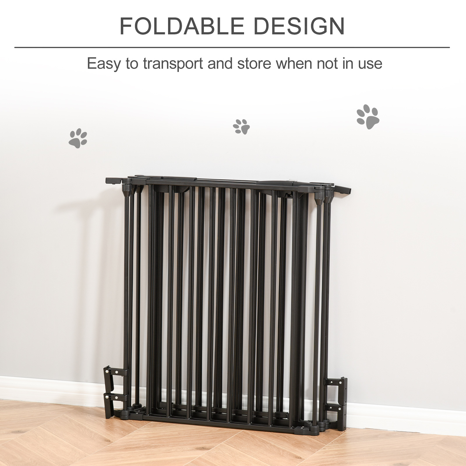 5 Panels Pet Playpen Metal Fence W/ Walk Through Door-Black — image 5