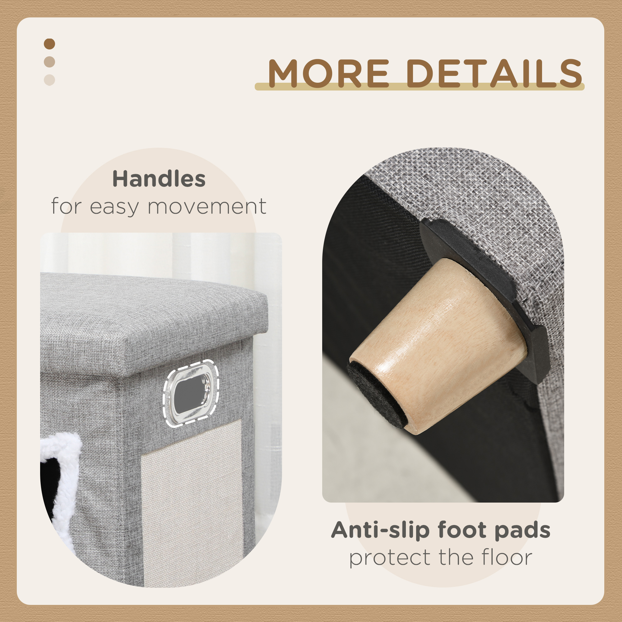 Cat House Cave,Cat Bed Cube With Scratching Pad,Soft Detachable & Washable
