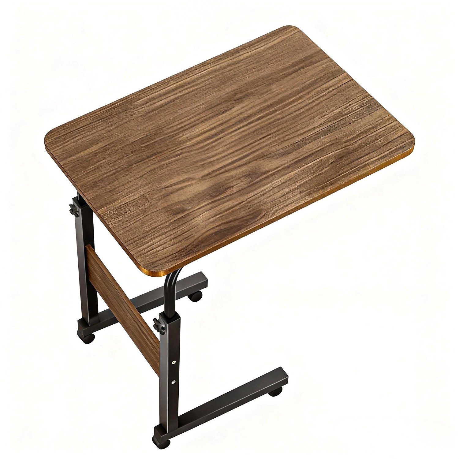 Medical Overbed Bedside Table Adjustable Height With Wheels Hospital Home Desk — image 5