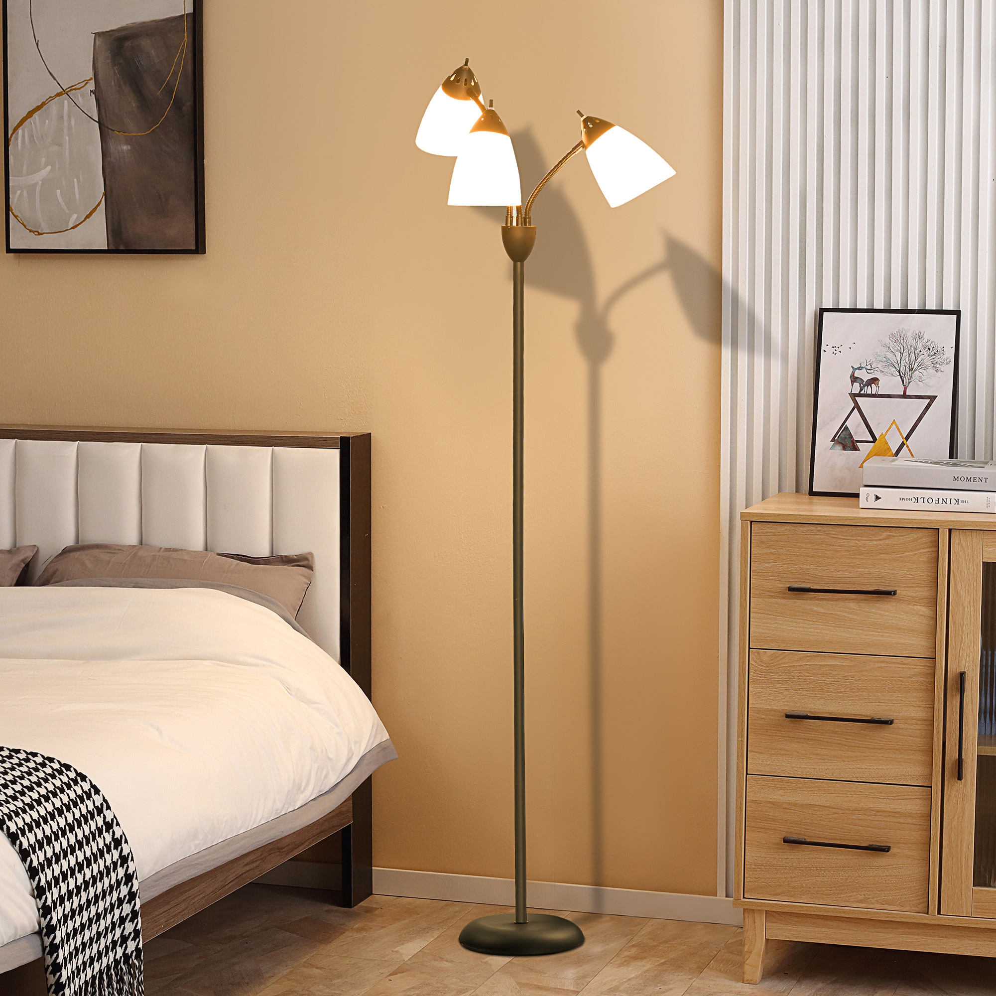 Arc Tree Floor Lamp With 3 Adjustable Rotating