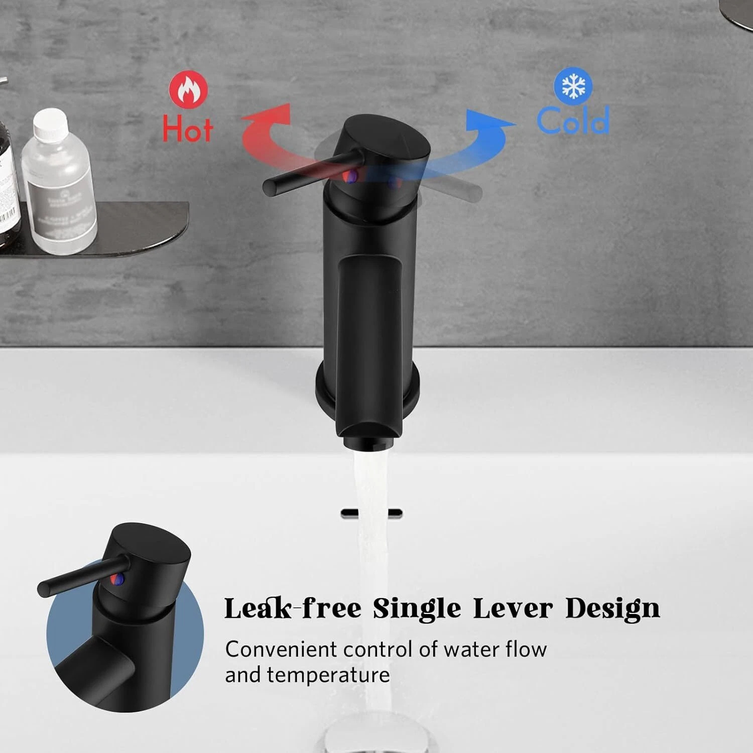 Cisivis Cloakroom Modern Bathroom Basin Sink Mono Chrome Mixer Tap Waste UK — image 2