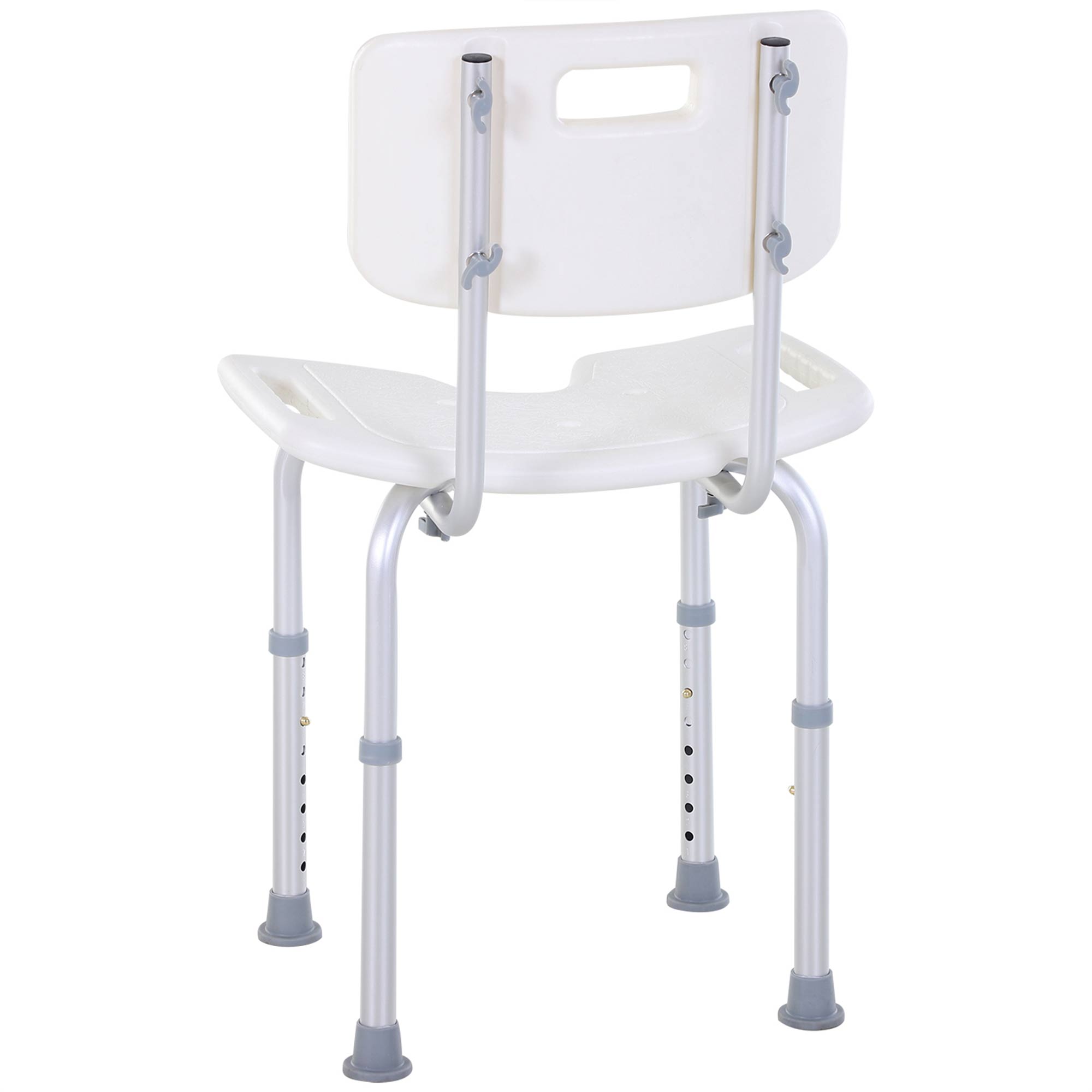 8-Level Height Adjustable Bath Stool Spa Shower Chair Aluminum W/ Non-Slip — image 4