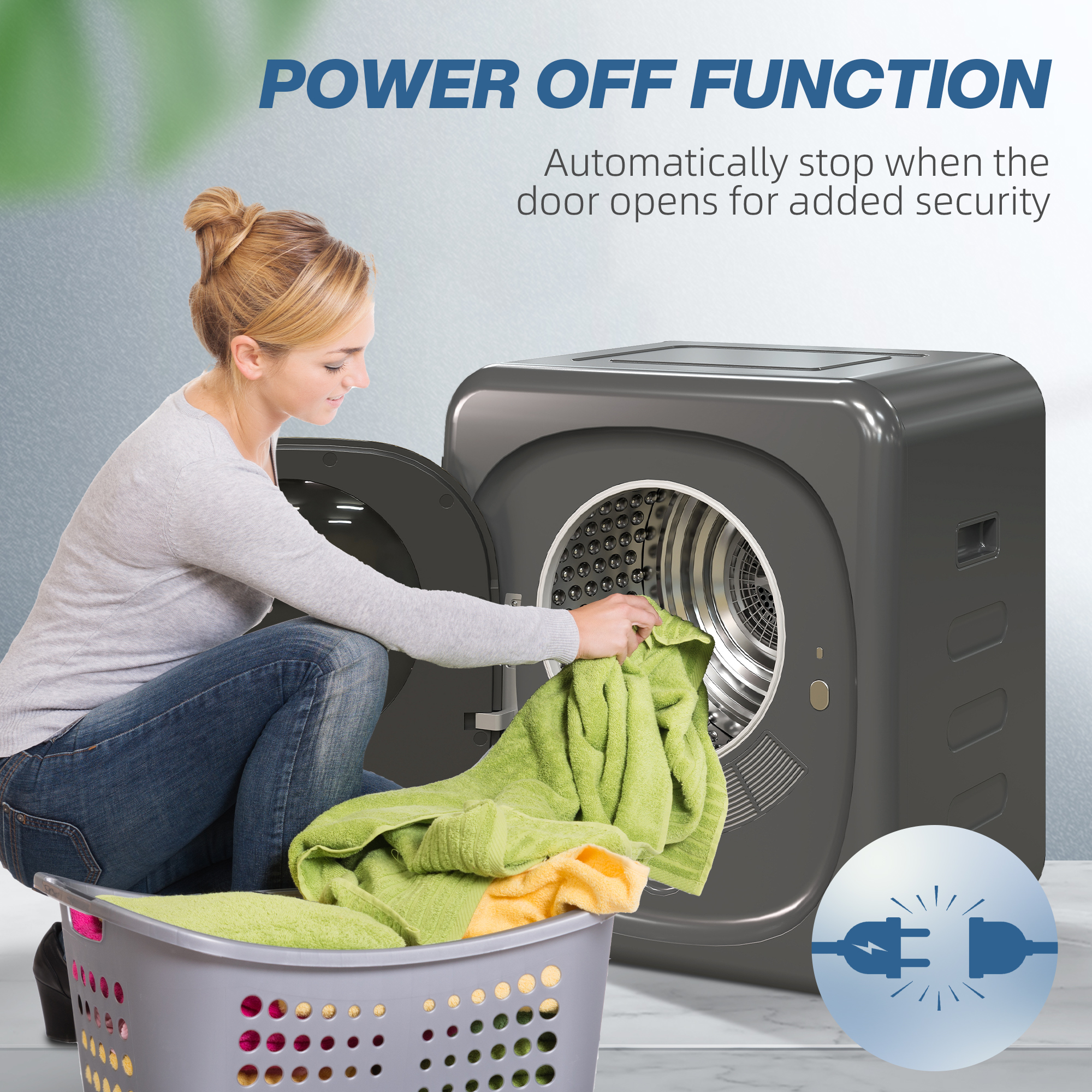 Gray-4kg Exhaust Drum Dryer With Deodorization Function, Intelligent Mode — image 4