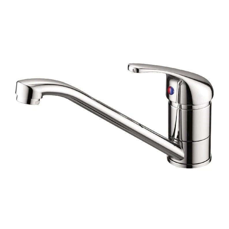Modern Kitchen Sink Mixer Taps Swivel Spout Single Lever Tap Luna Mono Chrome UK