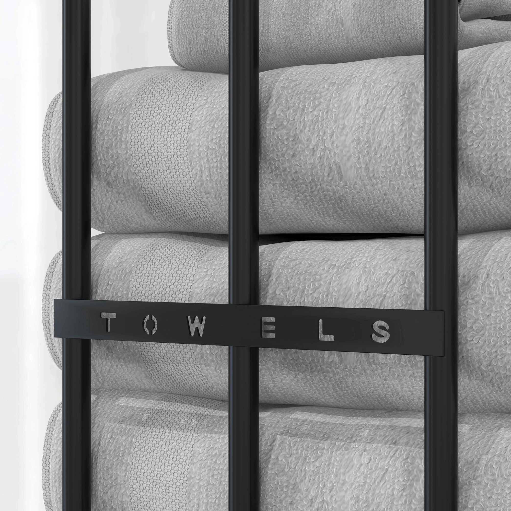 Six Large Towel Metal Holder,with Mounting Accessories — image 2