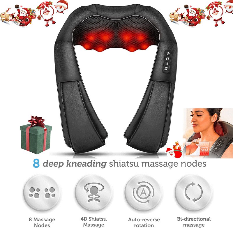 Electric Shiatsu Kneading Massager Pillow For Back Neck Shoulder,Full Body — image 3
