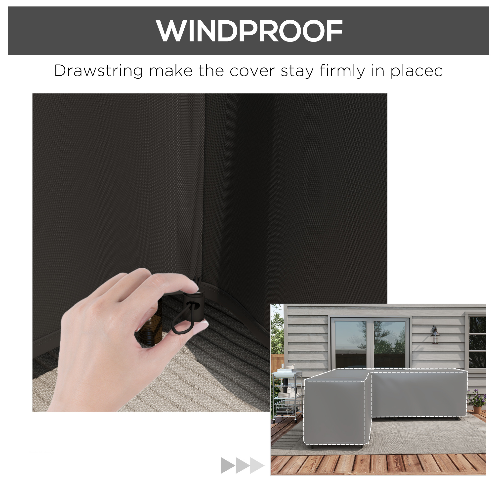 250 X 250cm L-Shaped Protective Furniture Cover — image 2