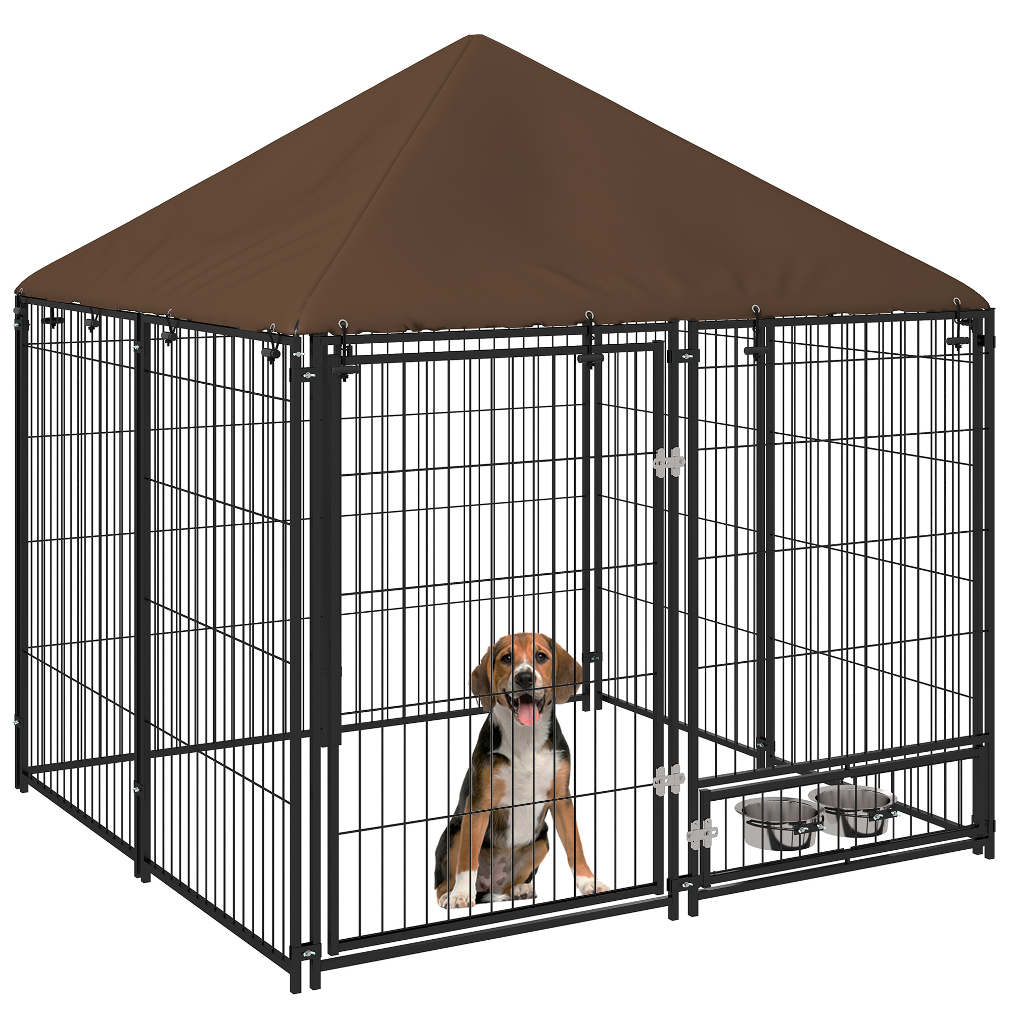 Outdoor Dog Kennel Puppy Play Pen With Canopy Garden Playpen Fence Crate — image 3