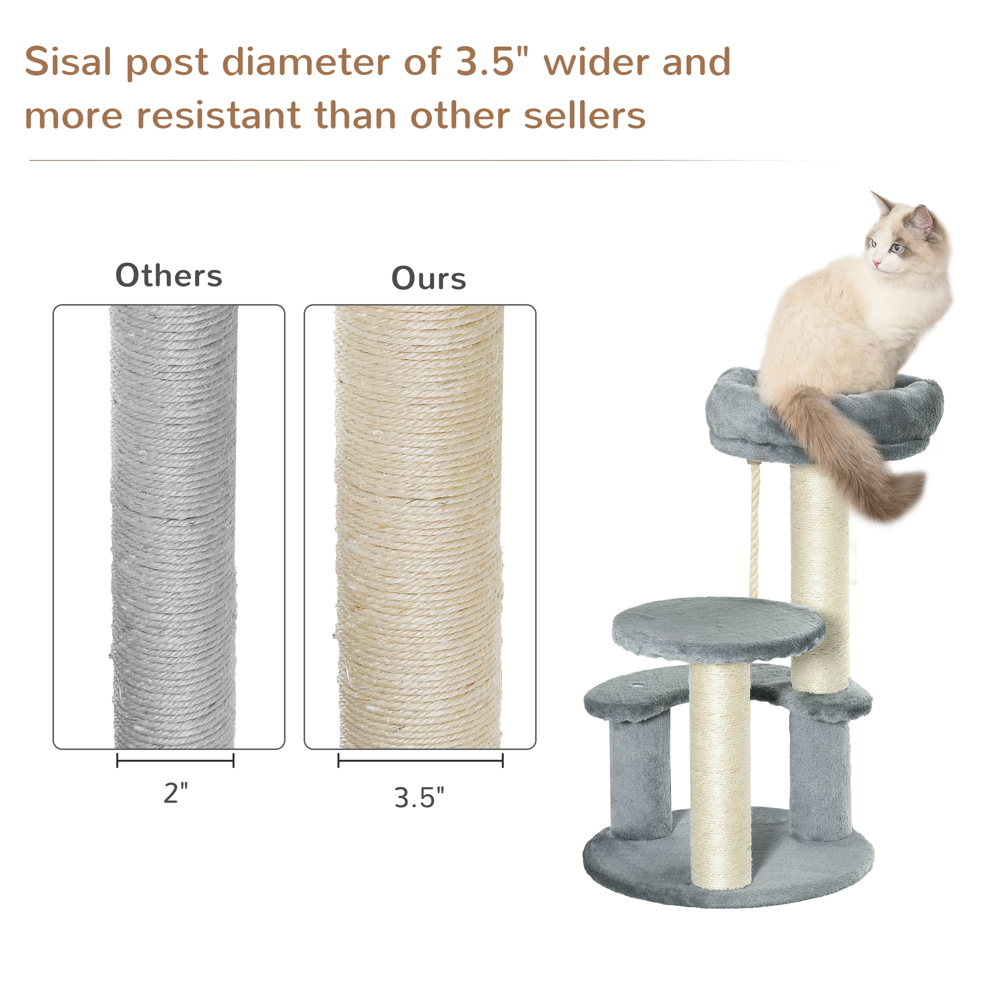 65cm Cat Tree,Cat Tower For Kittens,Small Cat Condo
