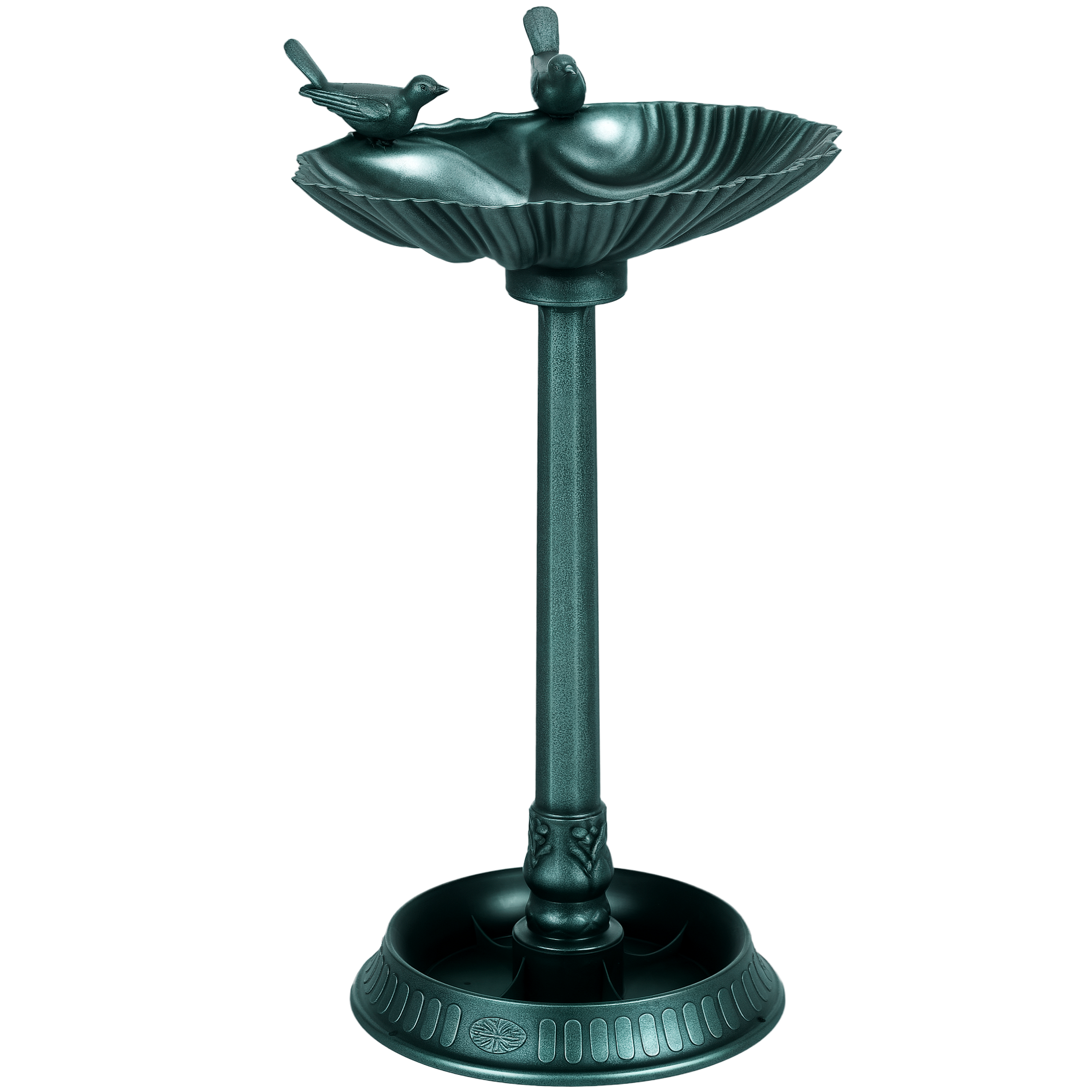 Outsunny 81cm Tall Bird Bath With 2 Decorative