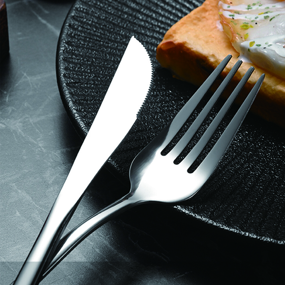 30pc CUTLERY DINNER SET STAINLESS STEEL METAL STAND RACK