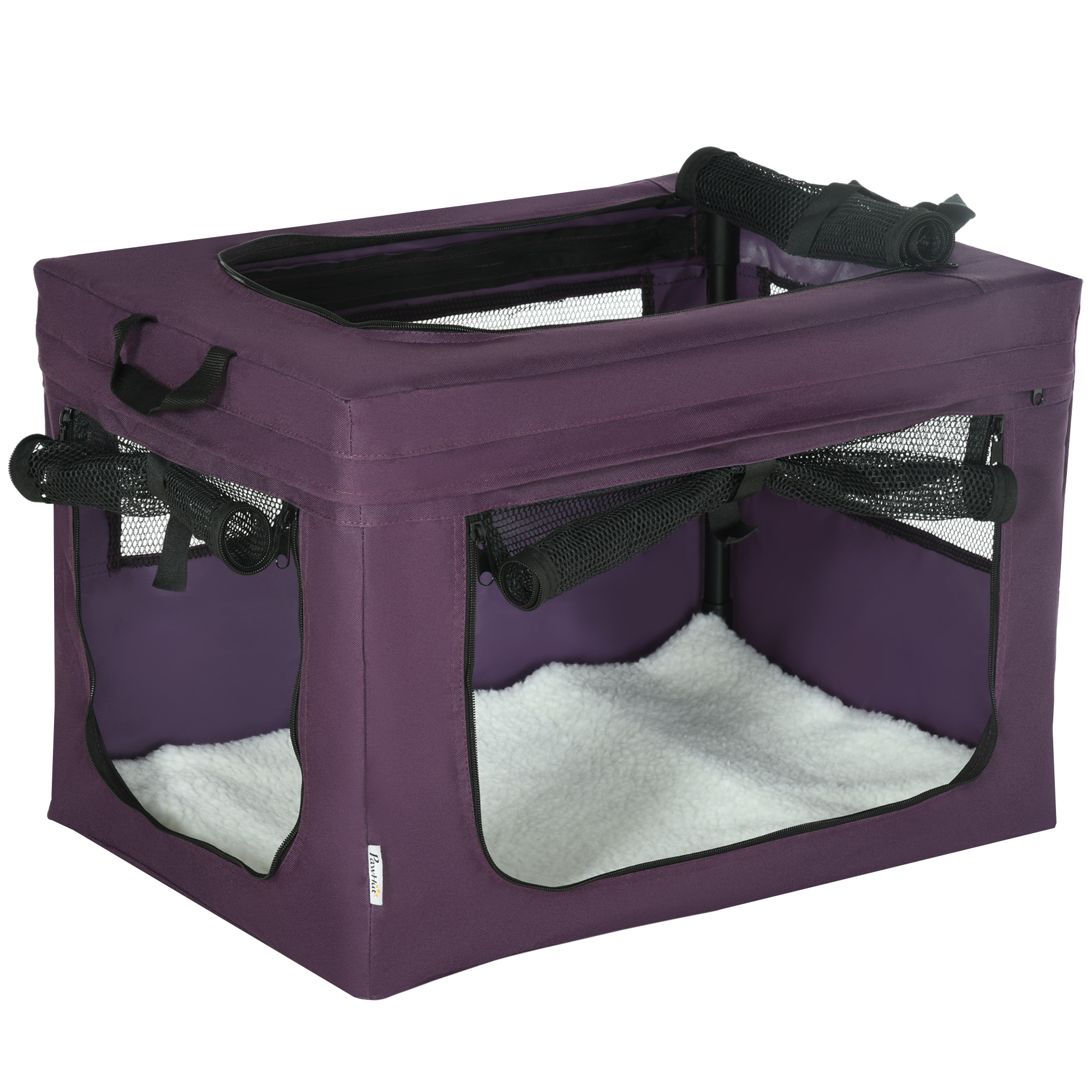 60cm Pet Carrier,with Cushion,for Miniature Dogs-Purple — image 3