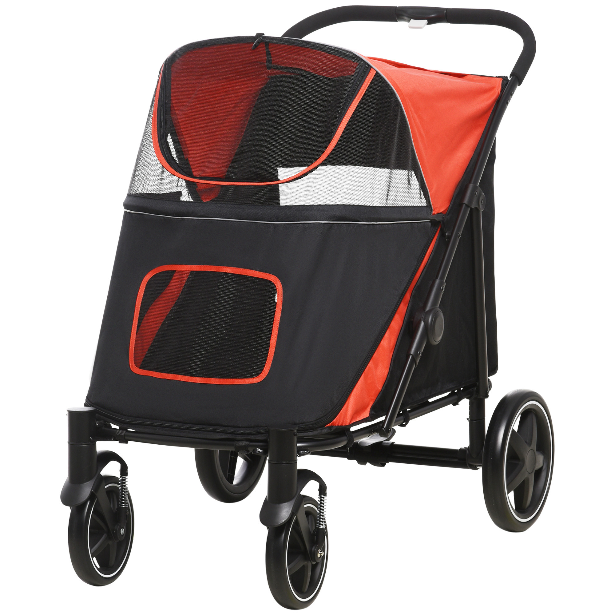 Foldable Pet Stroller With Swivel Wheels And Shock Absorbers, Suitable — image 5