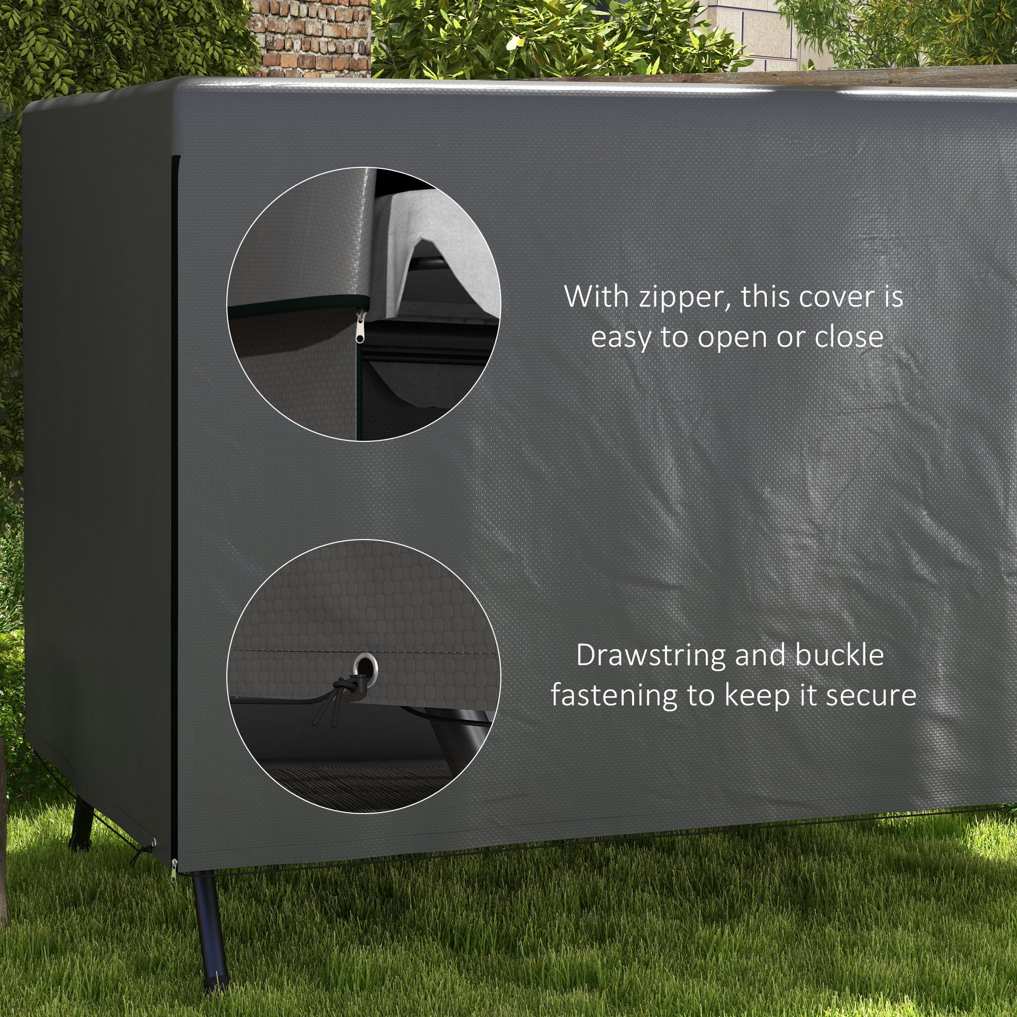 Patio 3 Seater Swing Chair Bench Cover Outdoor Garden Furniture Rain Protection — image 4