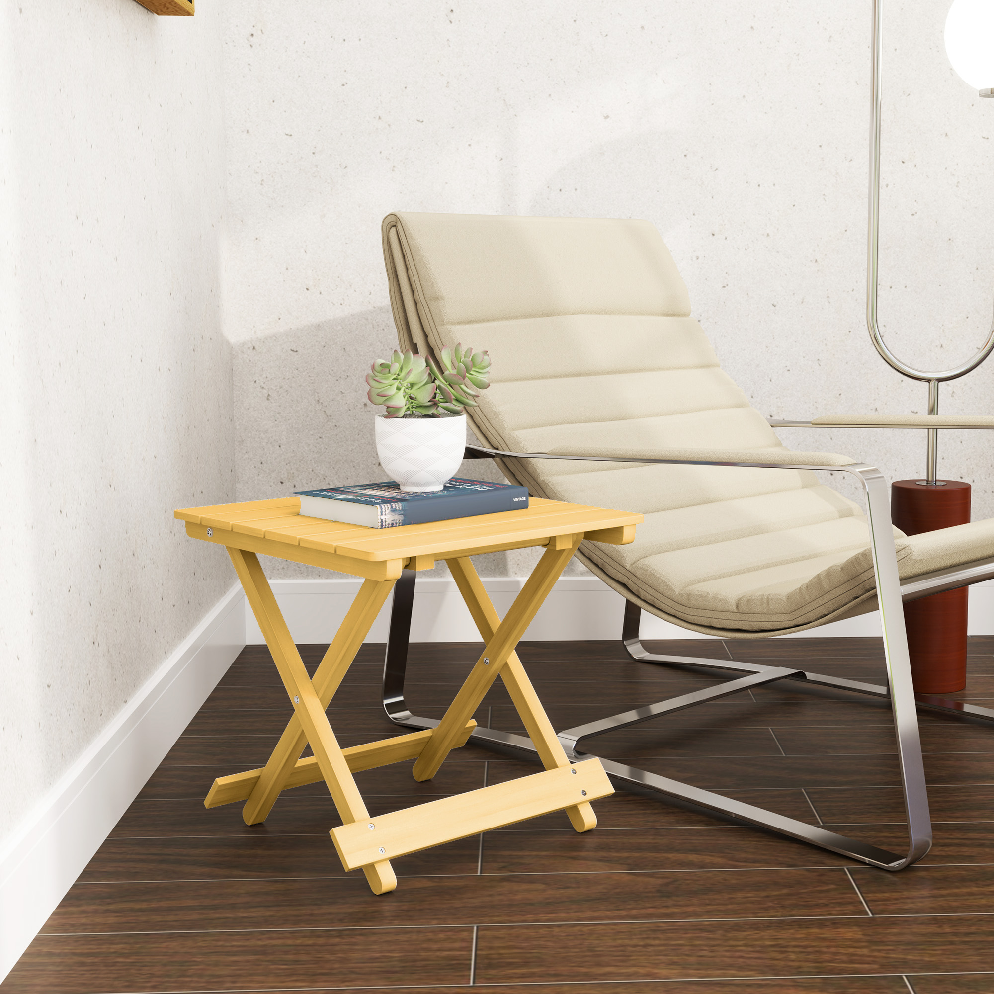 Wooden foldable outdoor coffee table