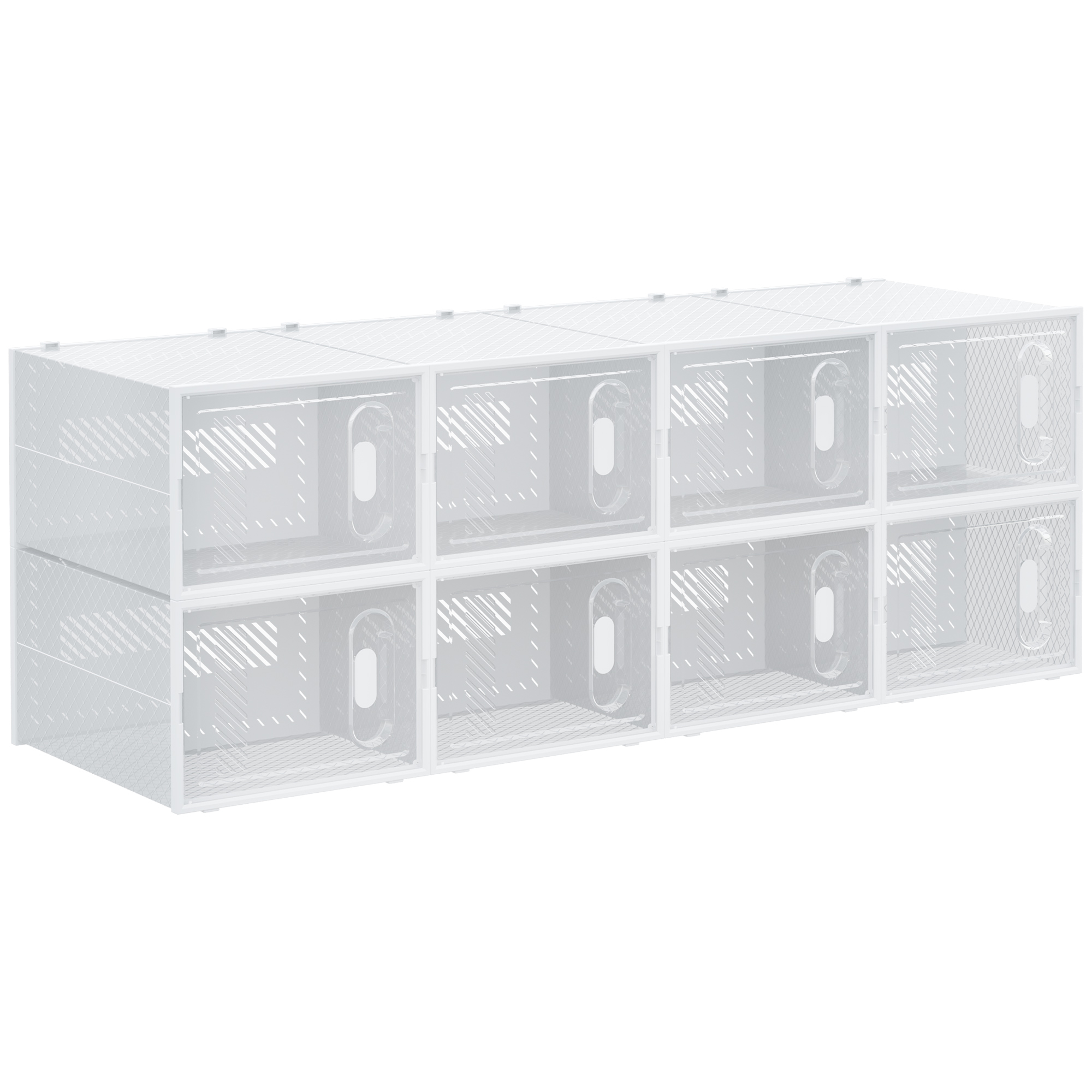 8PCS Clear Shoe Box,Plastic Stackable Storage Box For UK/EU Size Up To 12/46 — image 3