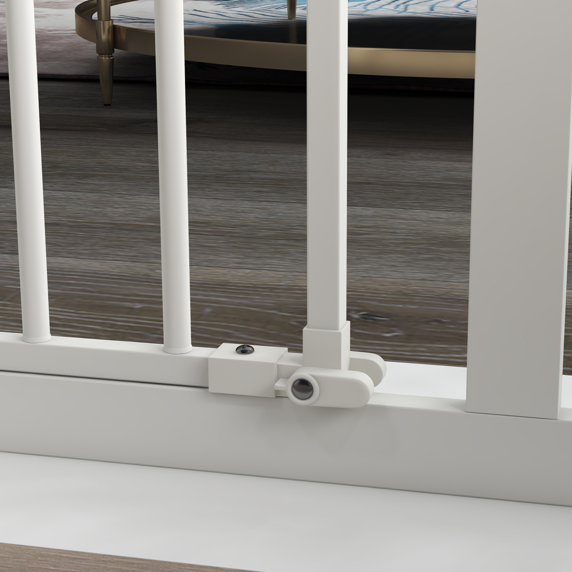 Adjustable Safety Gate W/ One Extensions,Four Screws,White — image 4