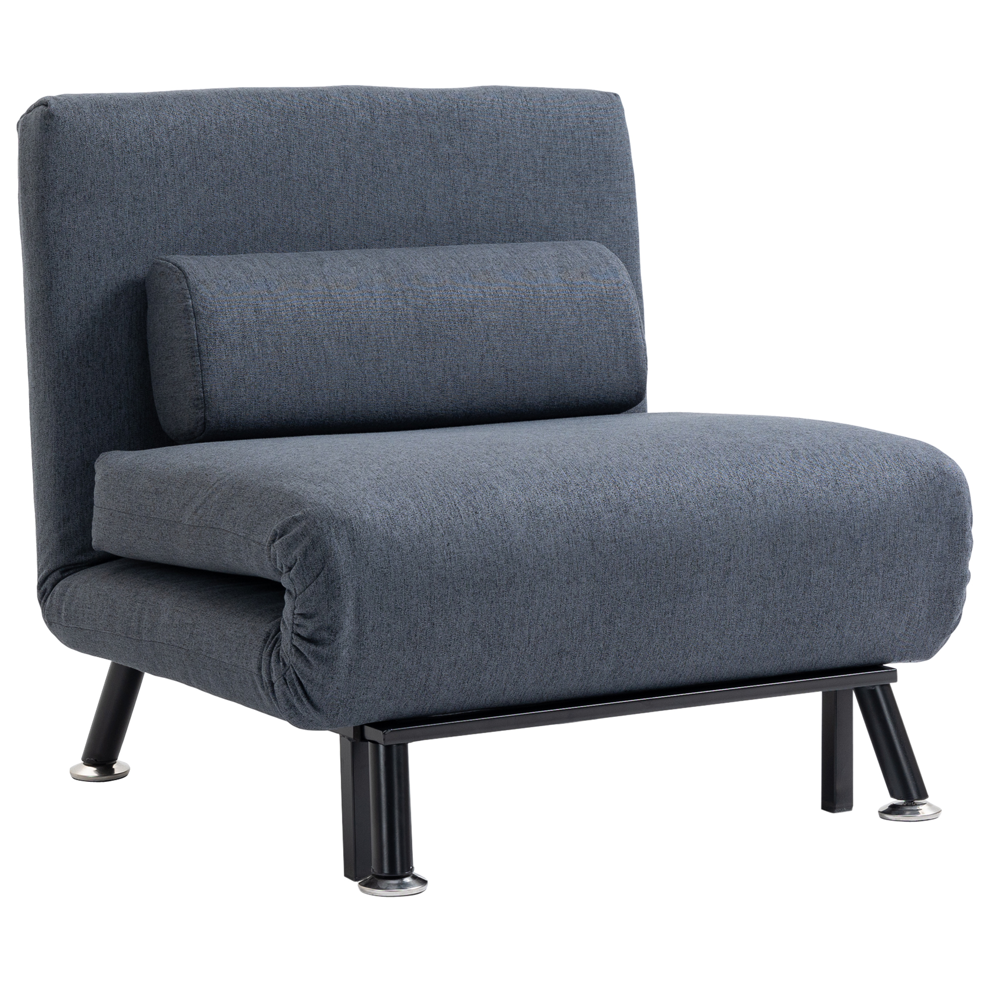 Single Sofa Bed, Linen Fabric, Three In One Convertible Five Adjustable — image 3