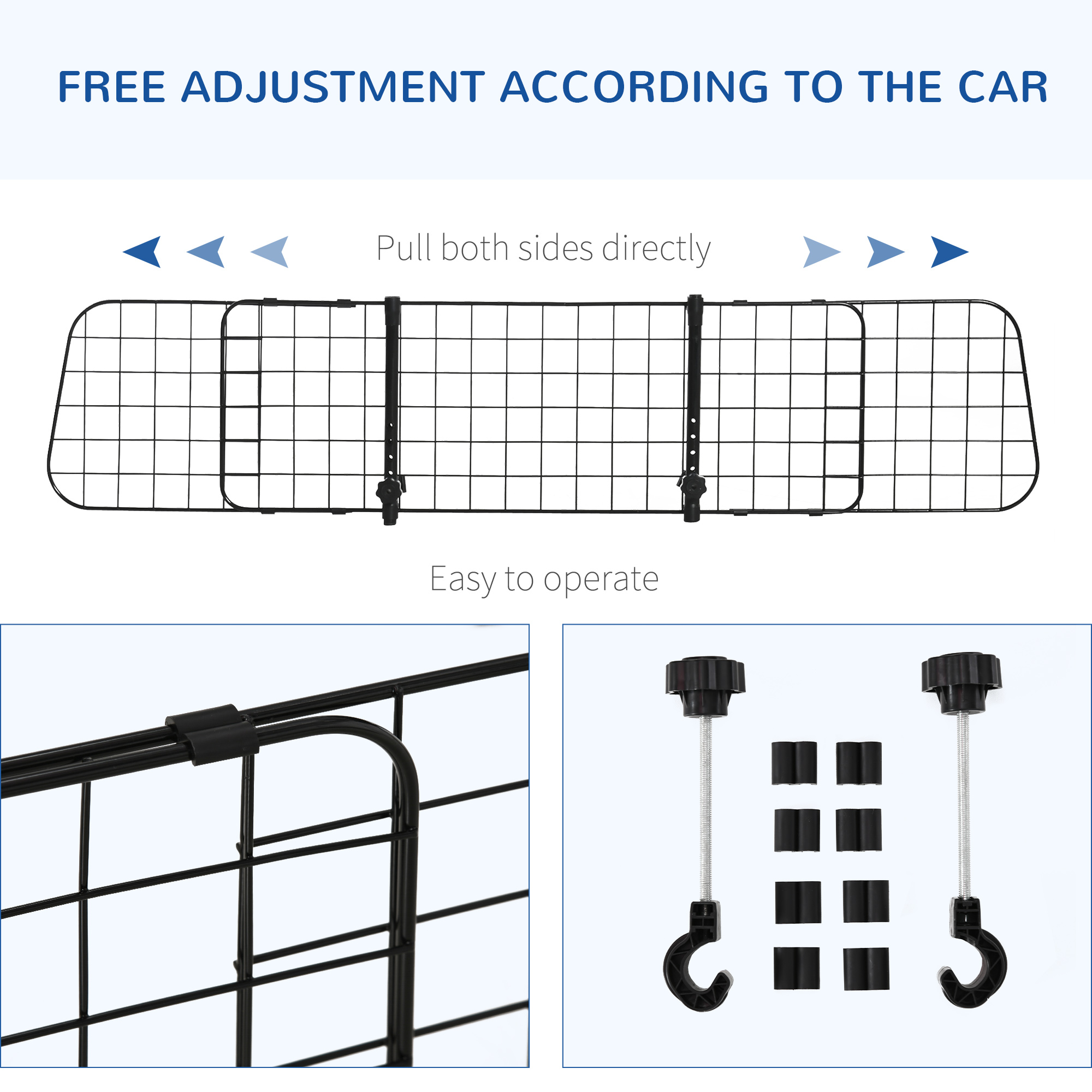 Heavy Duty Pet Dog Car Barrier Black — image 5