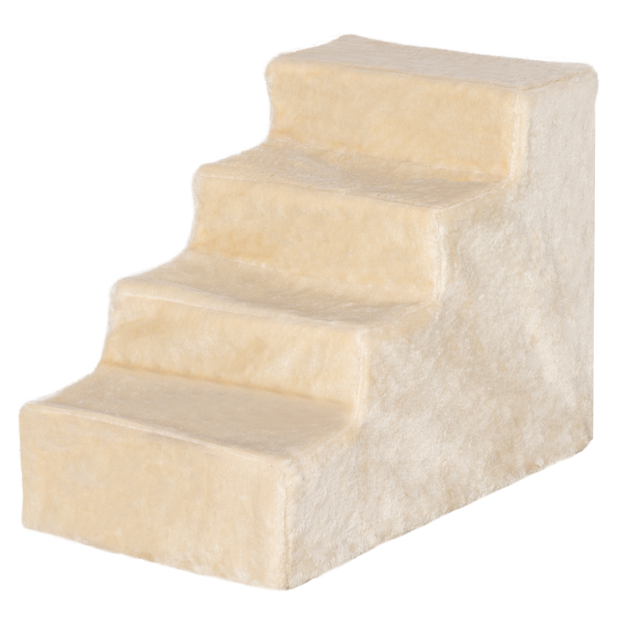 Four-Step Dog Stairs,with Washable Plush Cover,for High Bed Sofa,Dog Stairs For Small Dog And Cat-Beige detail photo 11