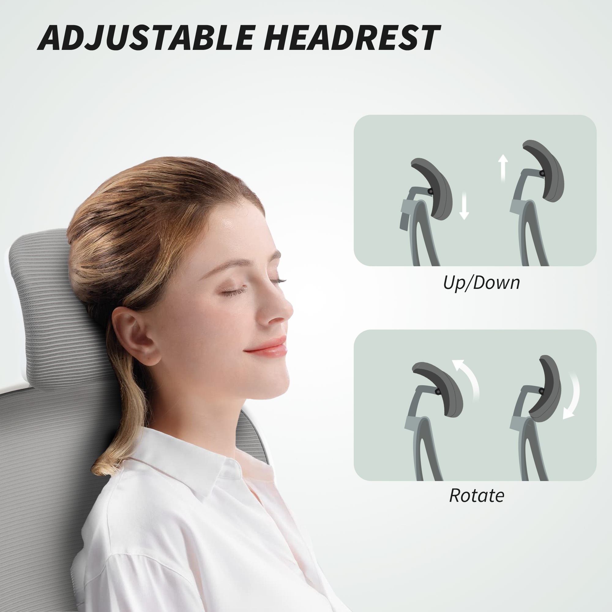Executive Office Chair,Ergonomic Mesh High Back Desk Chair With Flip-up — image 3