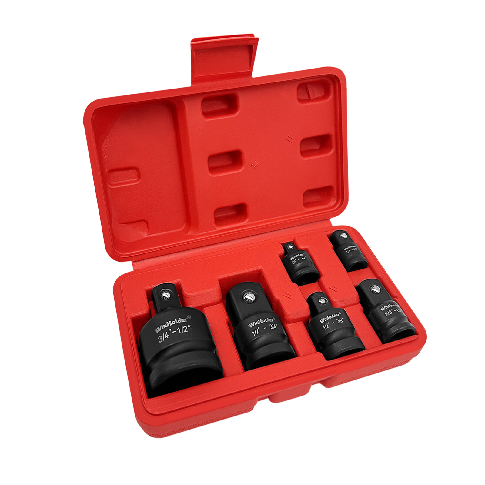 6Pcs Impact Adapter Reducer Socket Converter Set 3/4 1/4 3/8 1/2" Female To Male — image 5