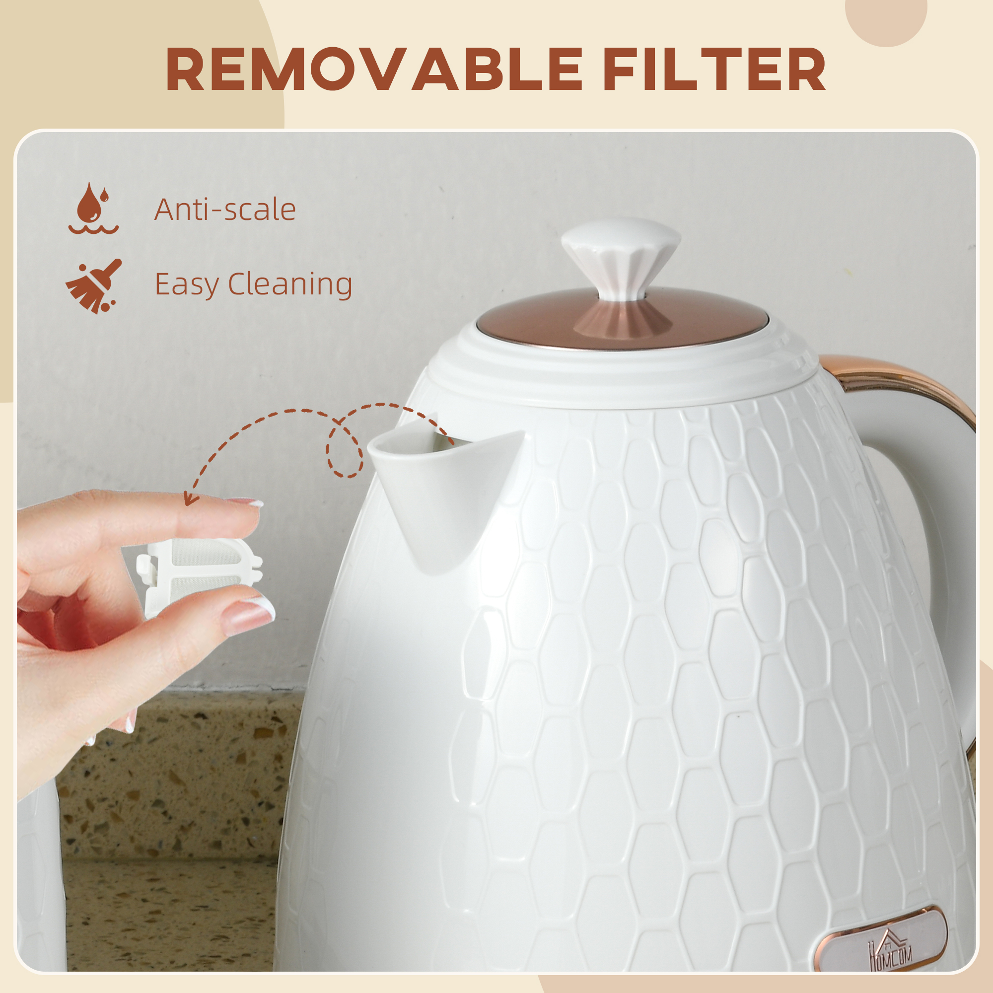 3kW Rapid Boil Honeycomb Kettle-Cream — image 4