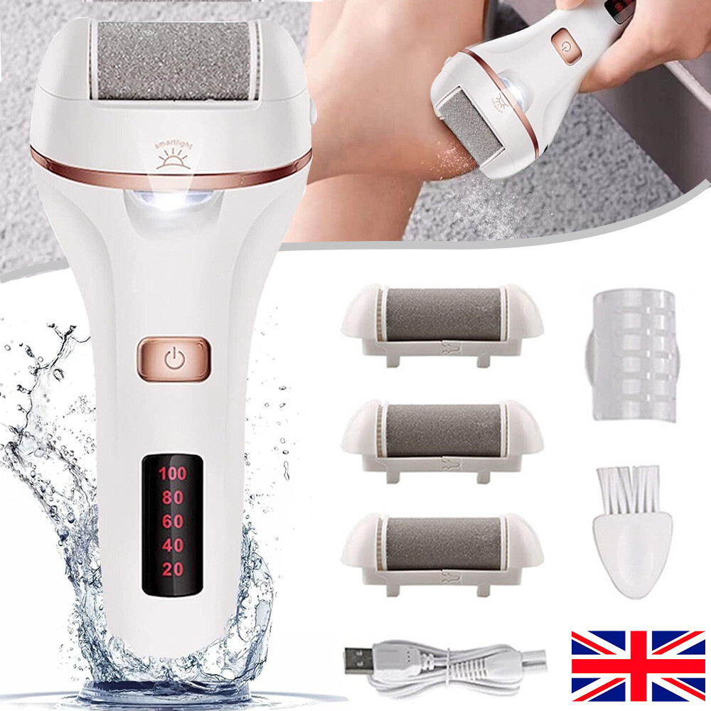 Electric Foot File Rechargeable Callus Hard Skin Remover Feet Pedicure 2 Speeds — image 3