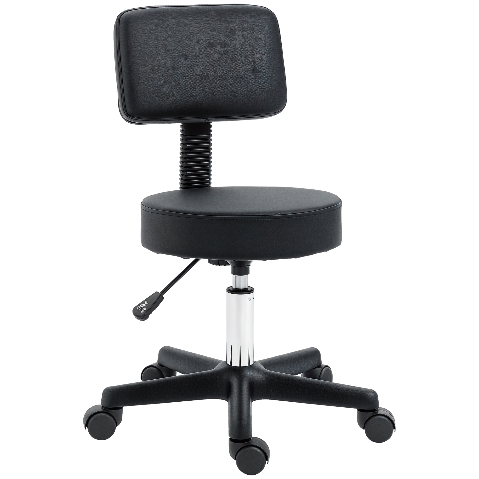 Swivel Salon Chair W/ Padded Seat Back 5 Wheels Adjustable Height Hairdressers — image 3
