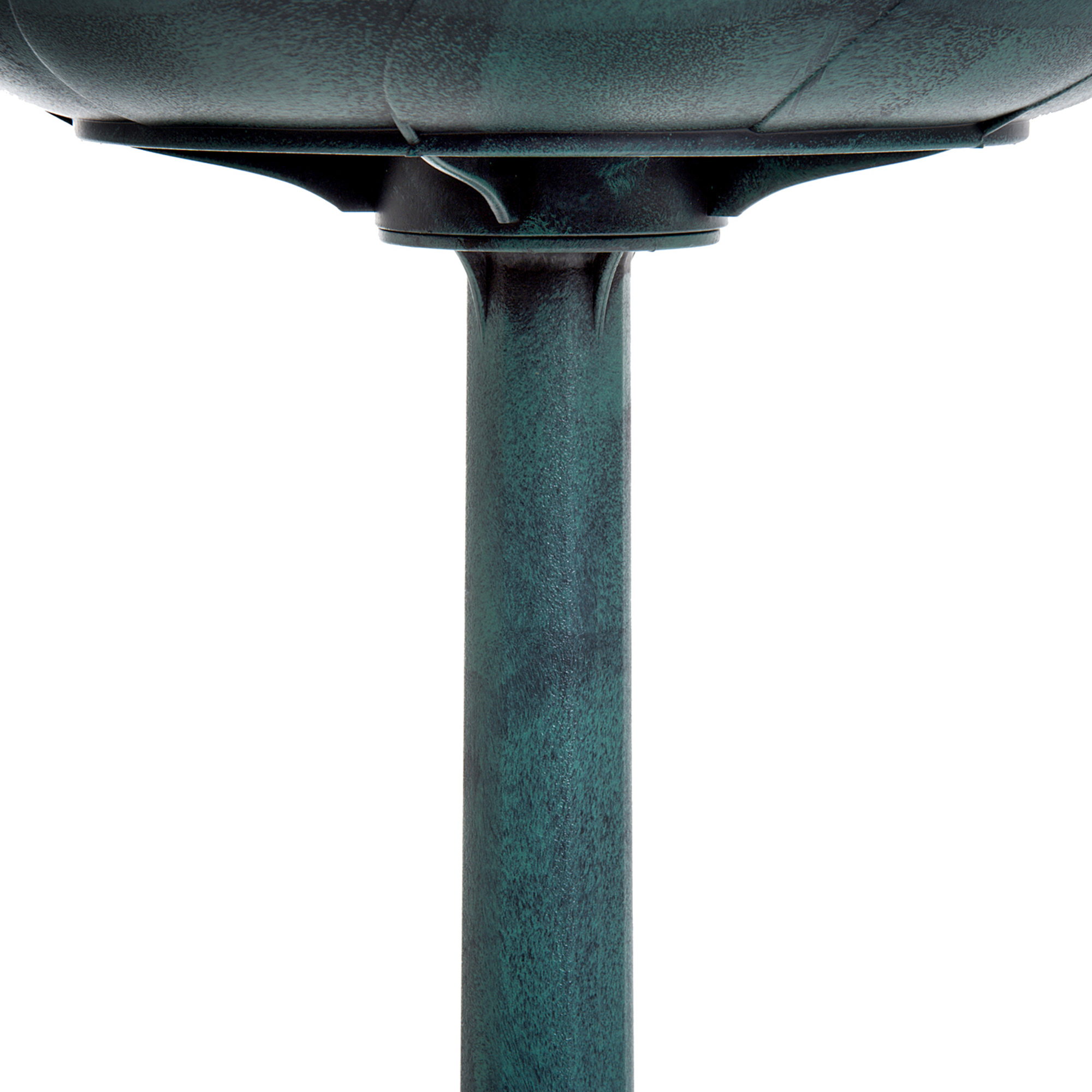 Garden Bird Bath Outdoor Decrative Garden Feeder Stand With Scallop-like Pattern,Time-Worn Finish,50cm,Green detail photo 3