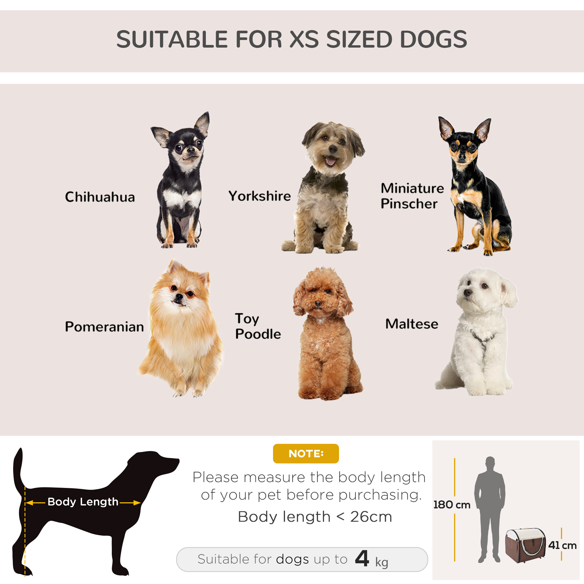 Folding Fabric Soft Pet Crate,46Lx36Wx41H Cm-Brown — image 3