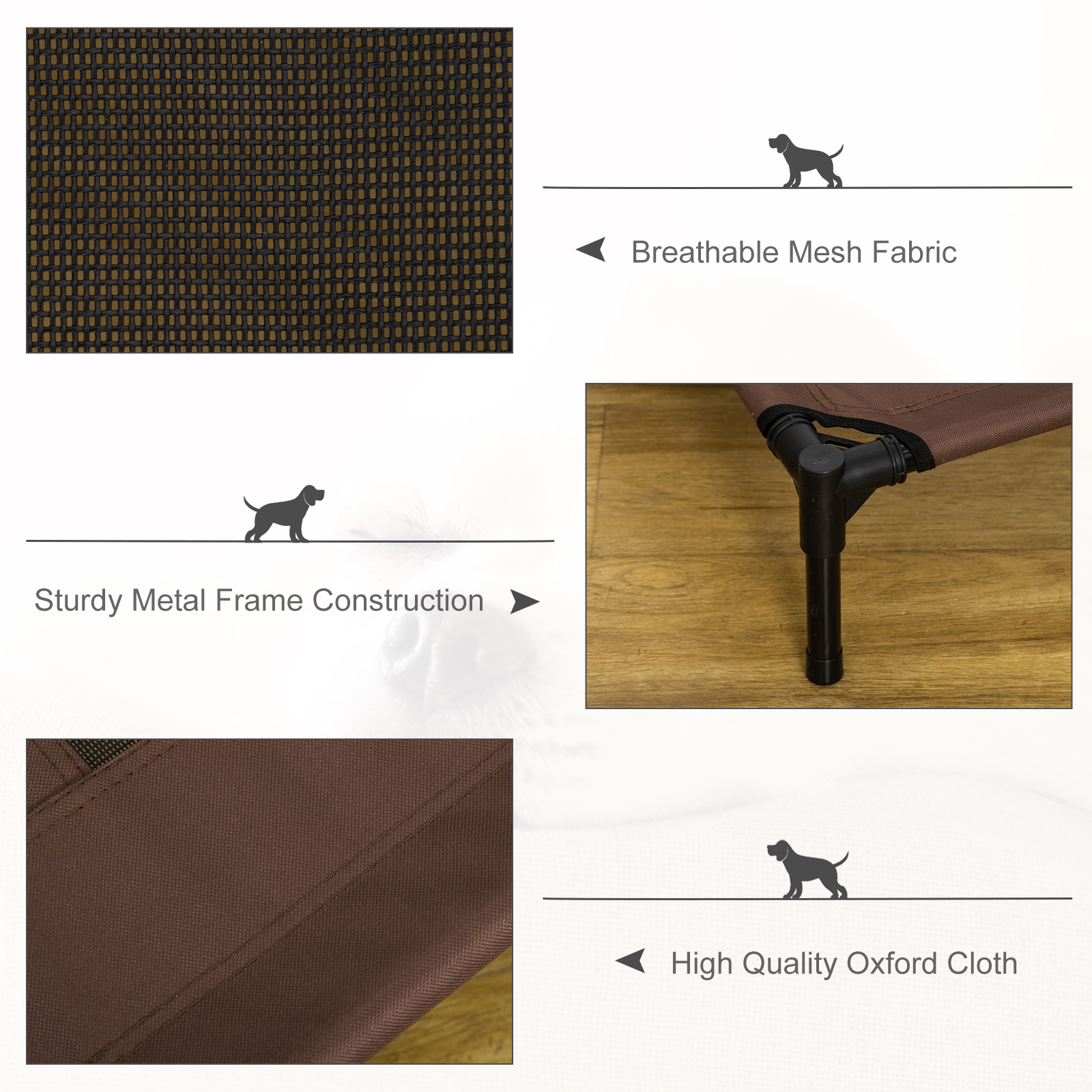 Large Raised Dog Bed Cat Elevated Lifted Cooling Portable Camping Basket — image 3