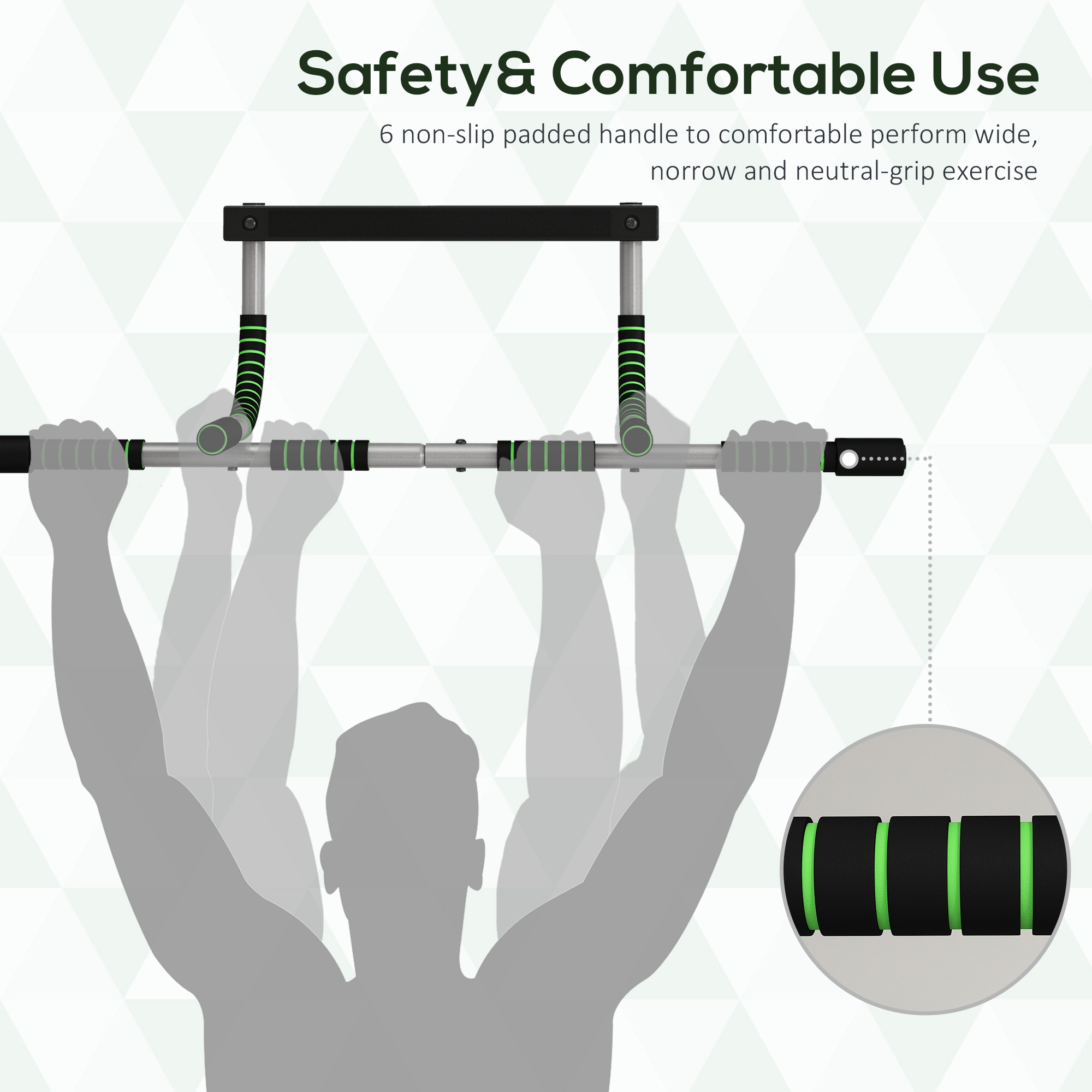Doorway Pull Up Bar,Door Frame Chin Up Push Up Bar For Home Gym Upper Body