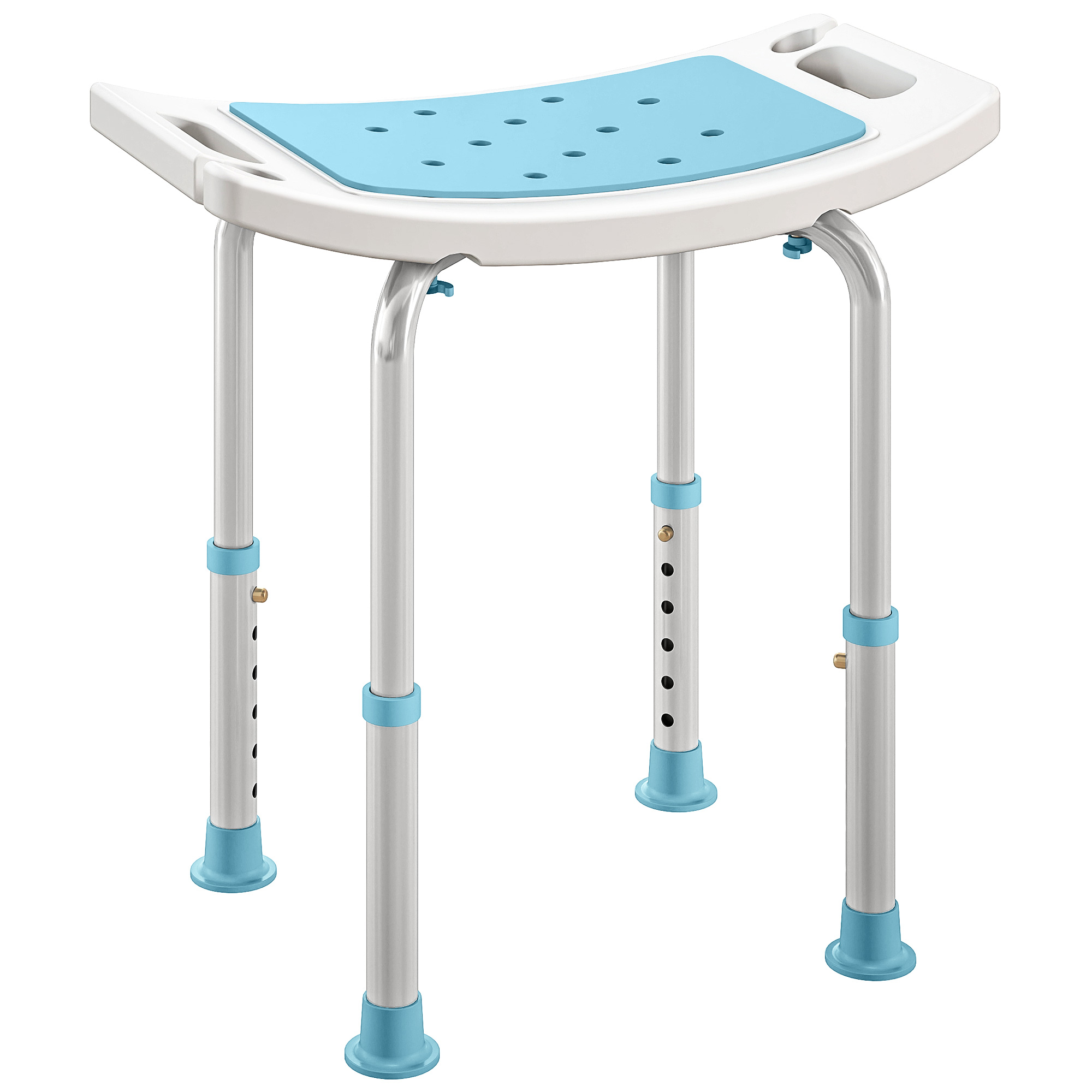 Shower Chair,Adjustable Height Stool With Aluminium Frame And Non-Slip — image 5