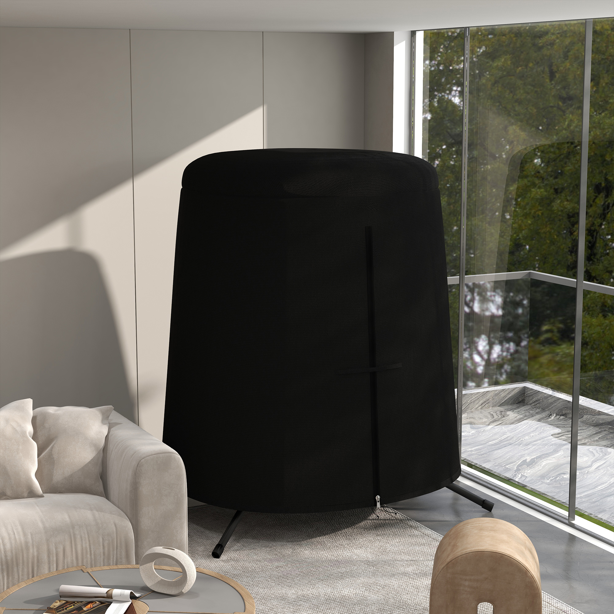 196 X 230 Cm Hanging Egg Chair Protective Cover-Black — image 5