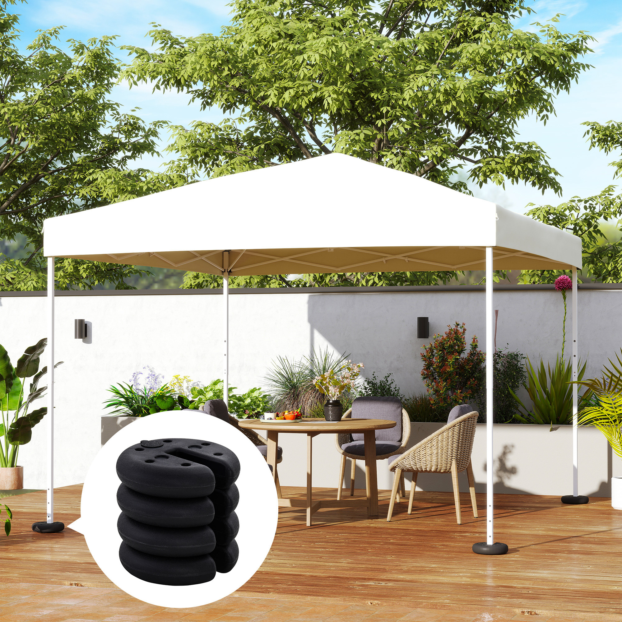 Pop Up Canopy Weight Set Of 4,Heavy Duty Sand Fillable Tent Leg Weights — image 3