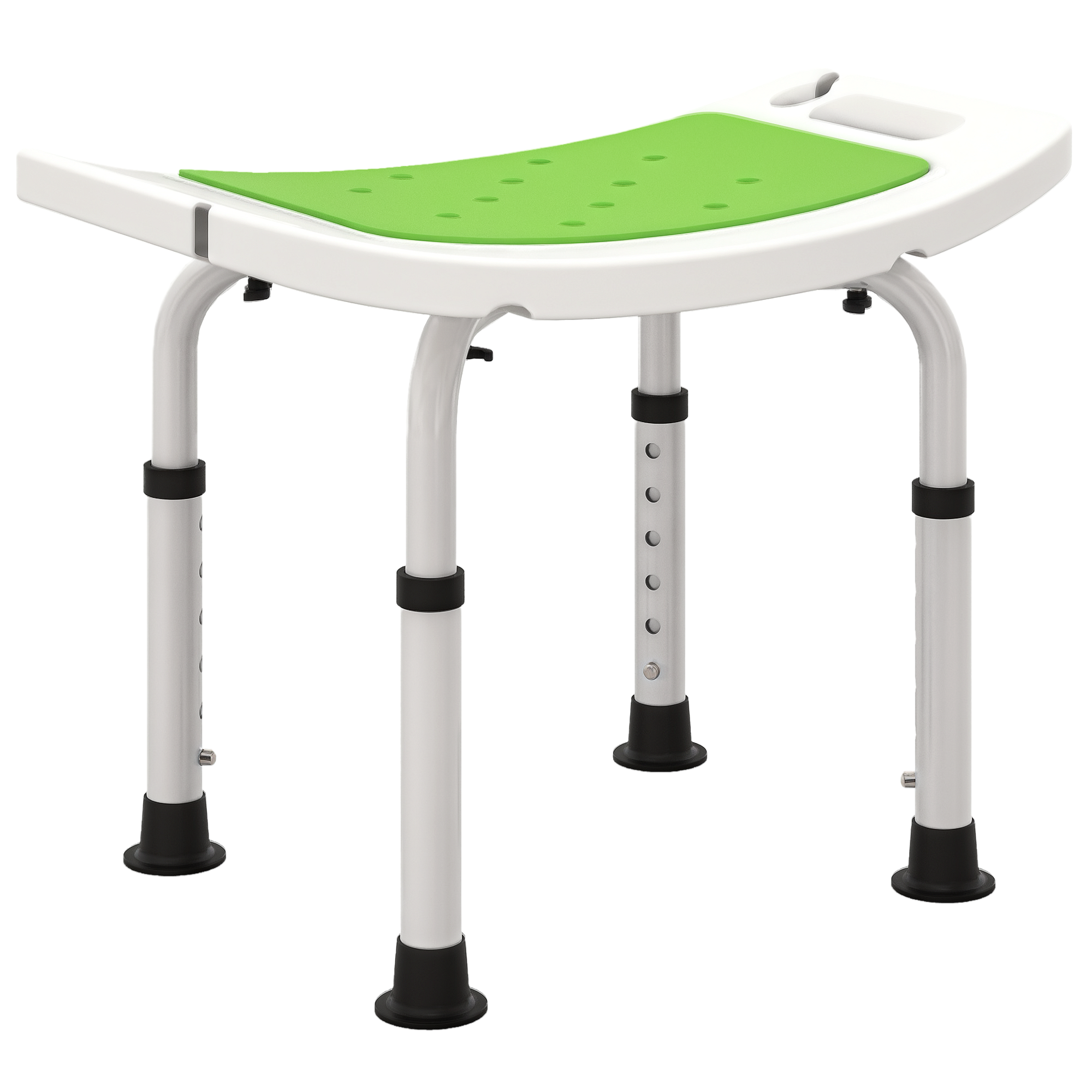 Shower Chair,Adjustable Height Stool With Aluminium Frame And Non-Slip — image 2