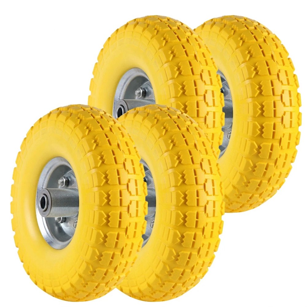 2PCS 10" Puncture Burst Proof Solid Rubber Sack Truck Trolley Wheel Spare Tyres — image 5