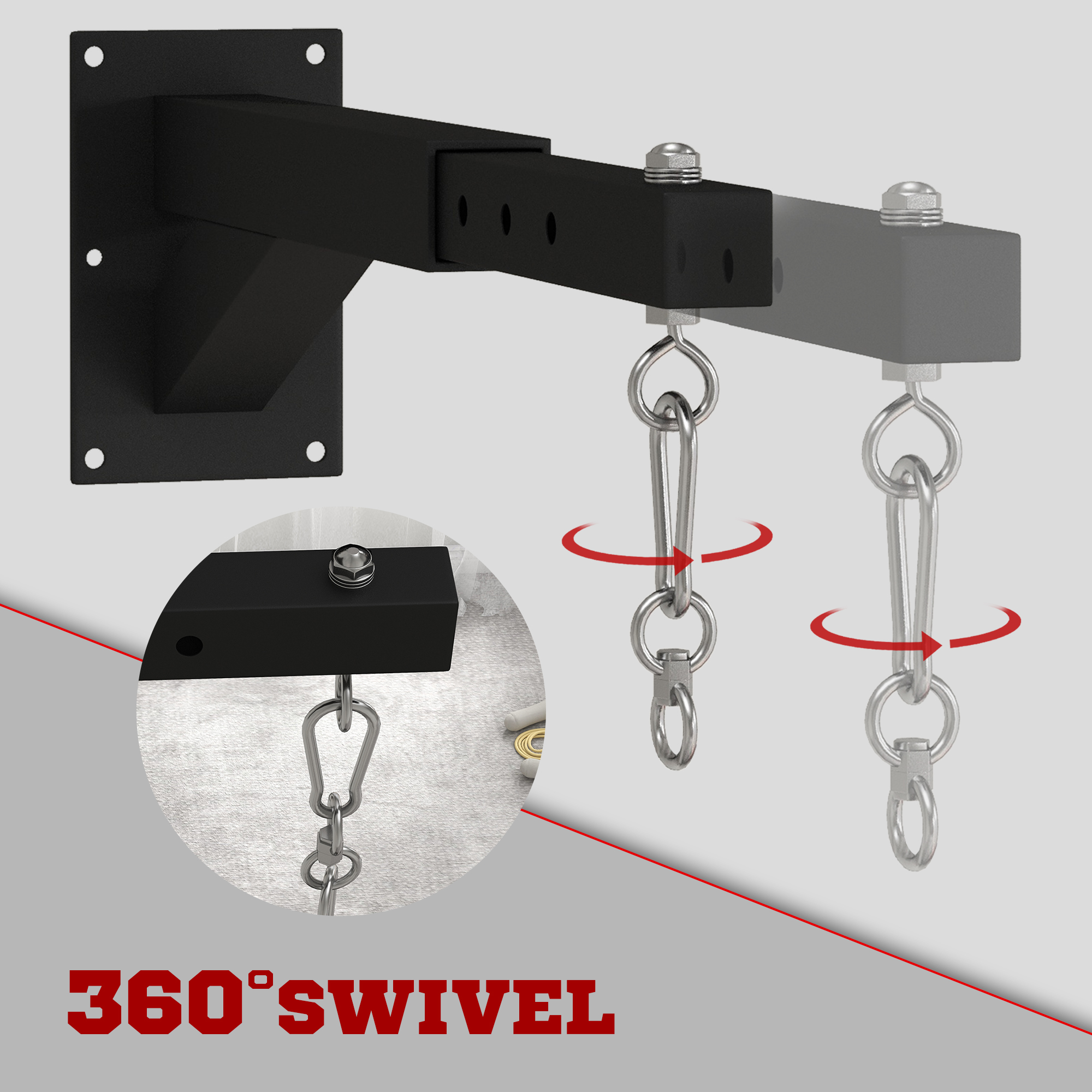 Punch Bag Wall Bracket,5-Length Adjustable Boxing Bracket For Kickboxing,Muay — image 2