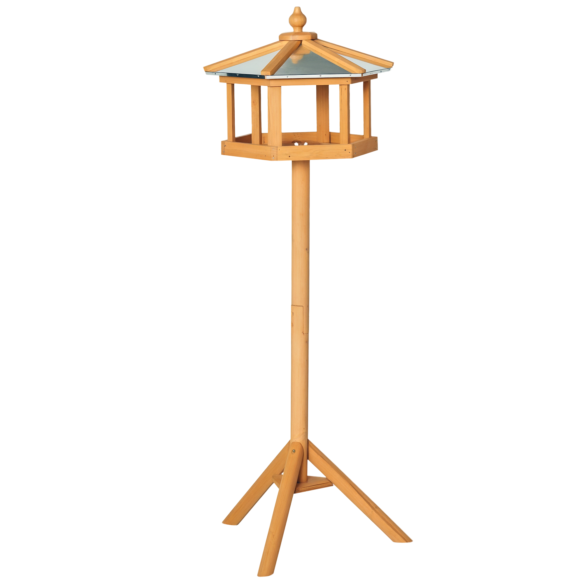 Wooden Bird Table Free Standing Feeder Garden Sheltered Feeding Station Parrot — image 3
