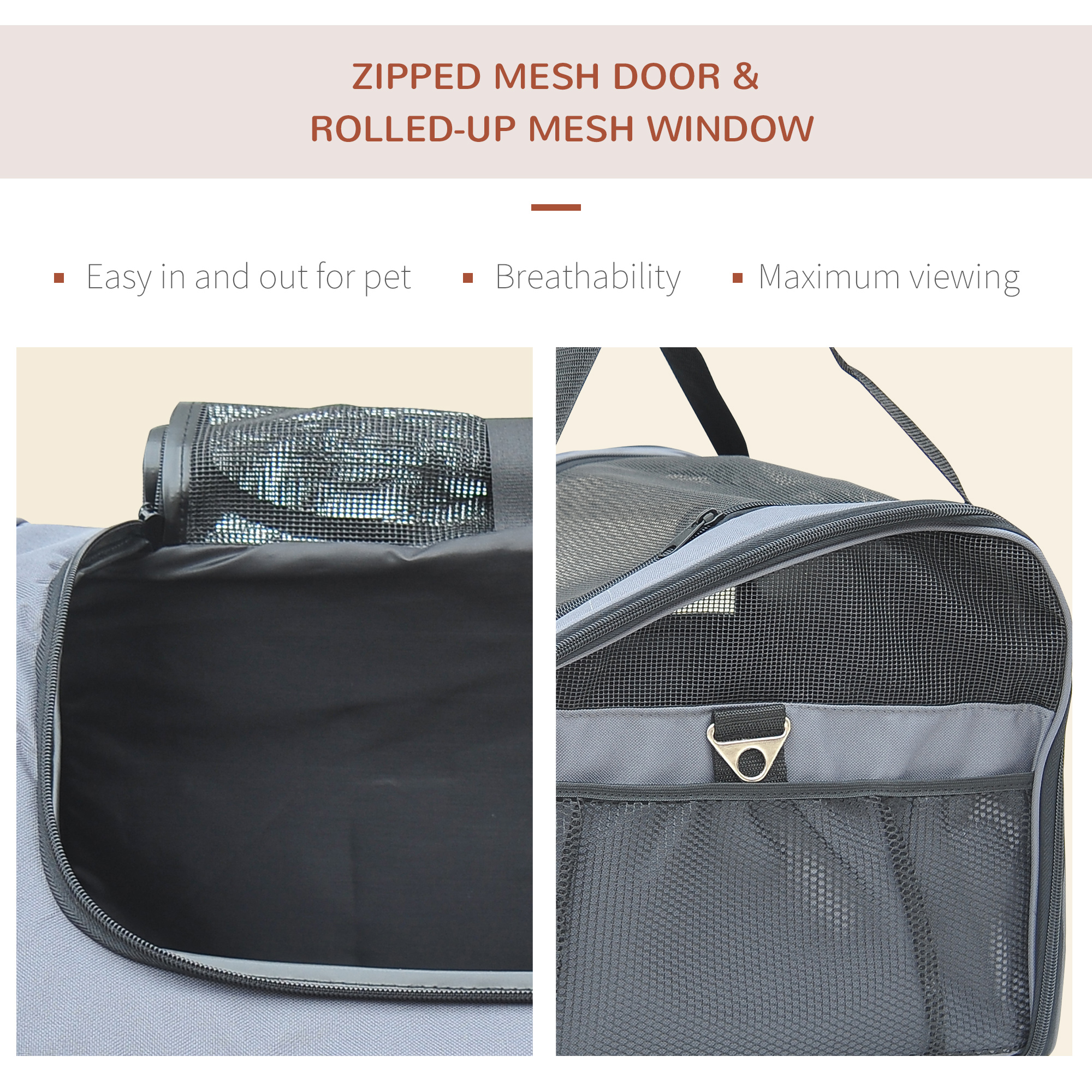 Pet Carrier Folding Bag Car Seat Cat Dog Puppy Kennel Portable Travel Cage Tote — image 5