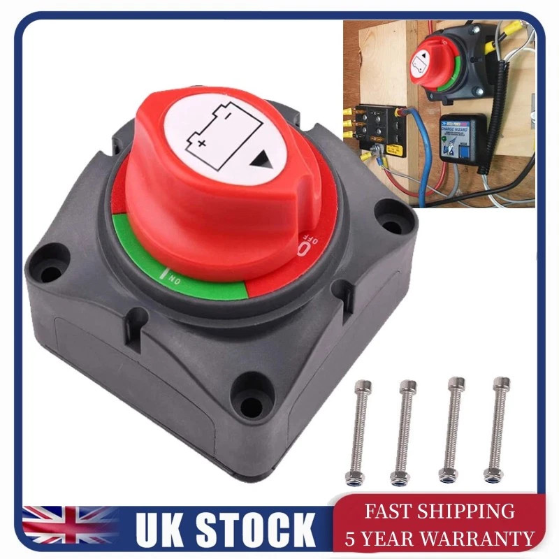 12V 600A Battery Switch Isolator Cut Off Kill Fit For Knob Marine Boat Camper UK — image 2