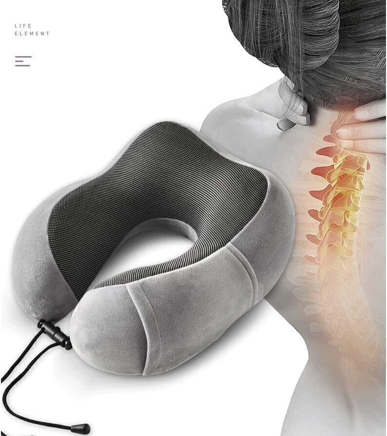 Memory Foam U Shaped Travel Pillow Neck Support Soft Head Rest Plane Car Cushion — image 2