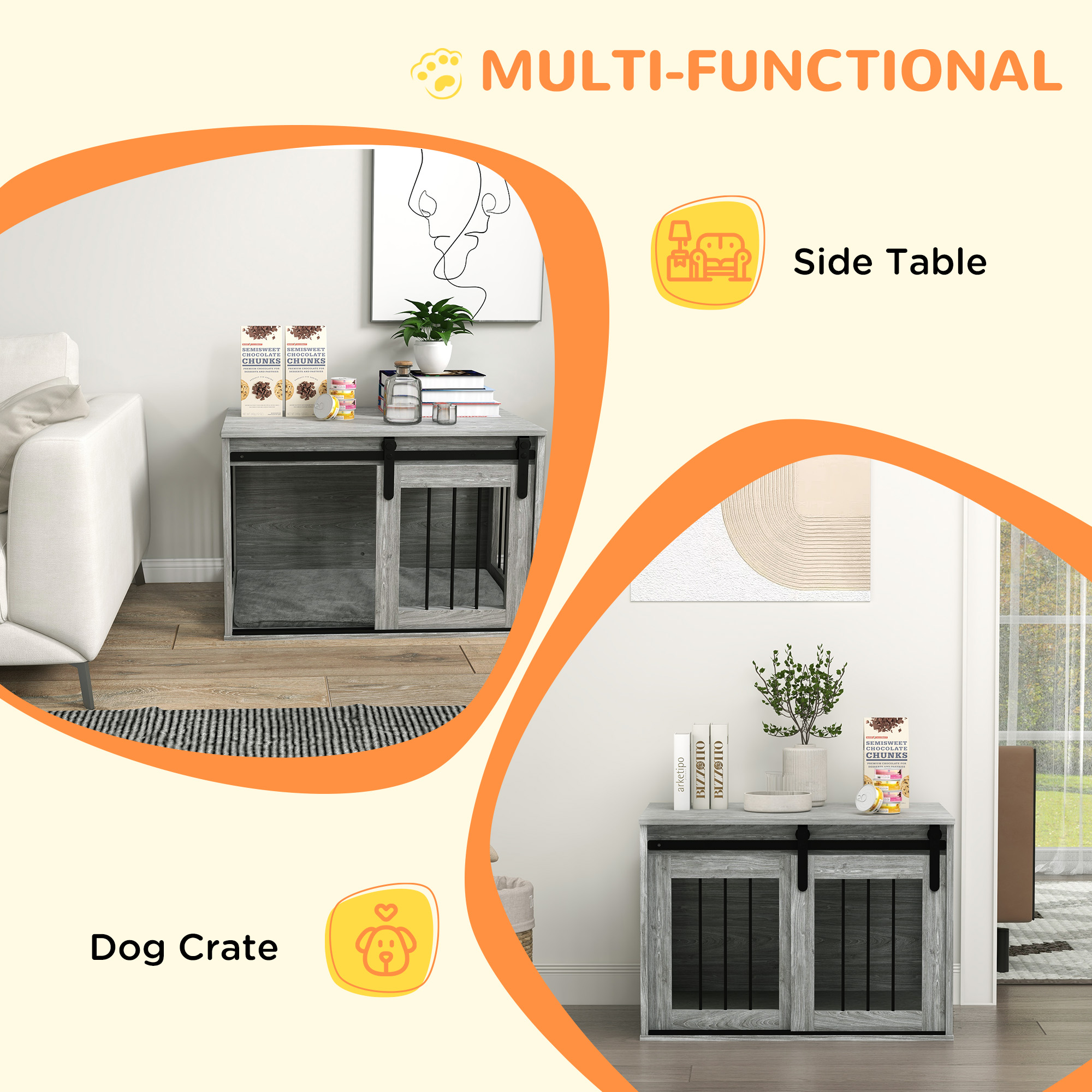 Large Dog Cage Furniture With Detachable Cushions Measuring 98cm detail photo 18