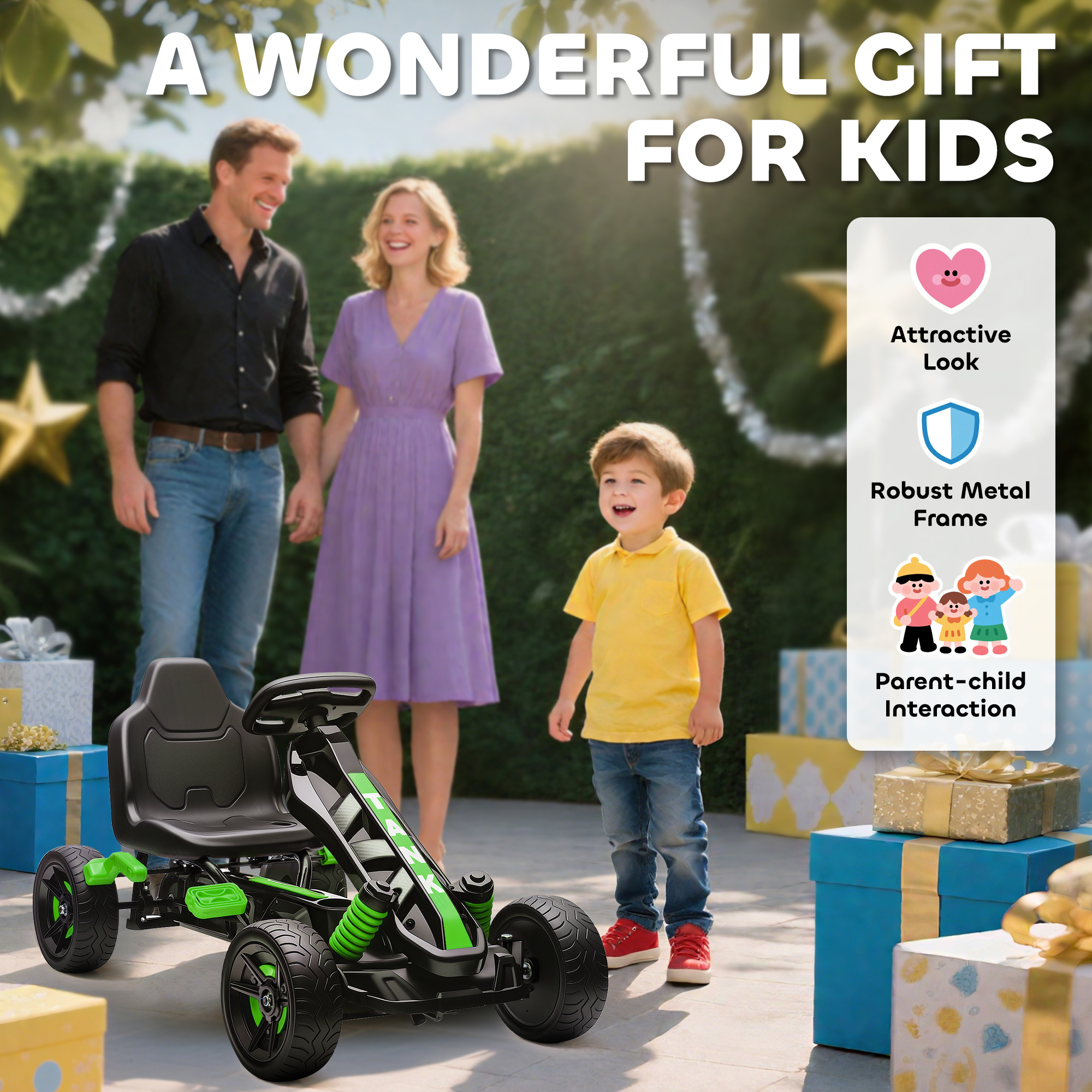 A Pedal Kart Suitable For Children Aged 3-6 Years Old, Equipped With A Free