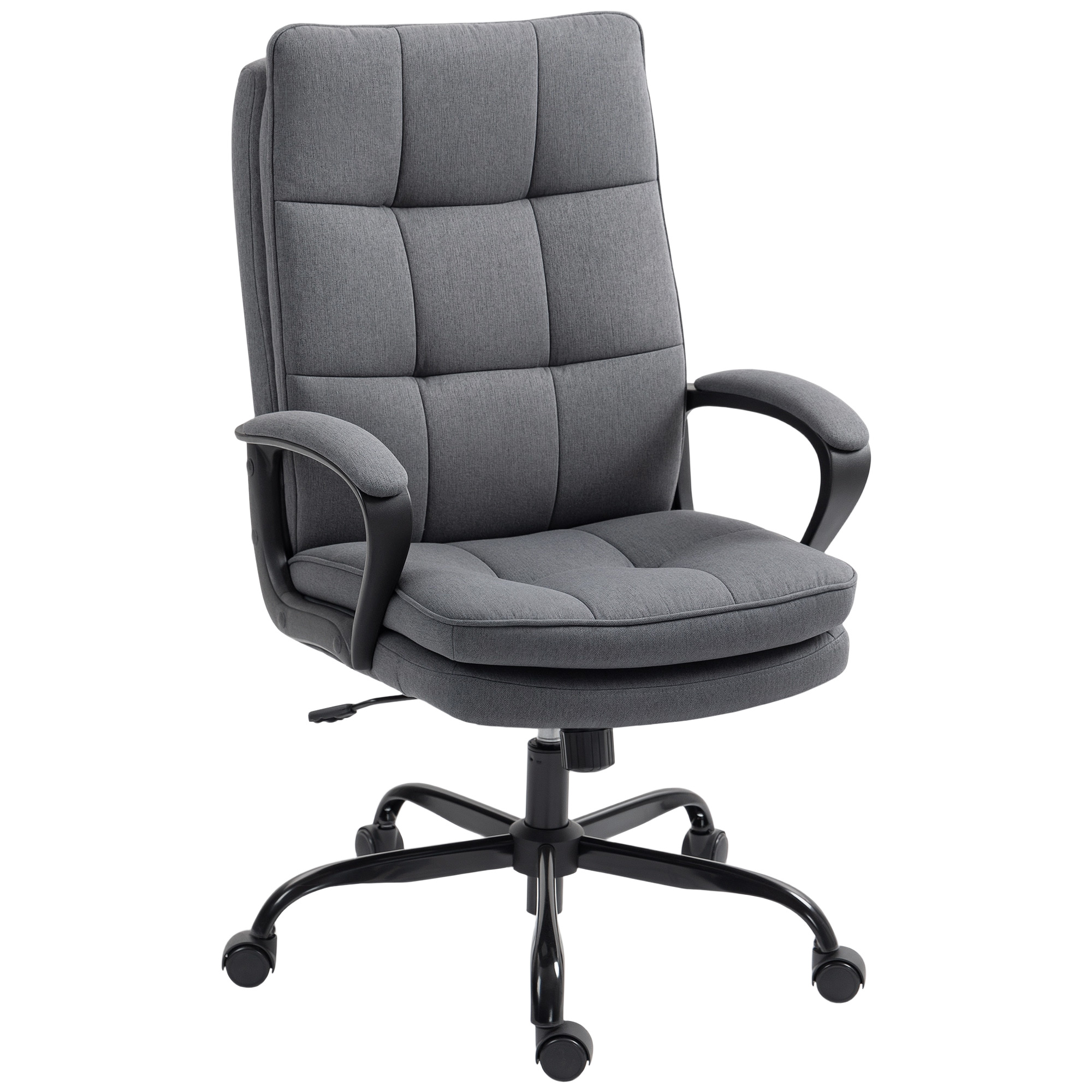 Double Layer Soft Cushion Linen Texture Office Chair — image 4