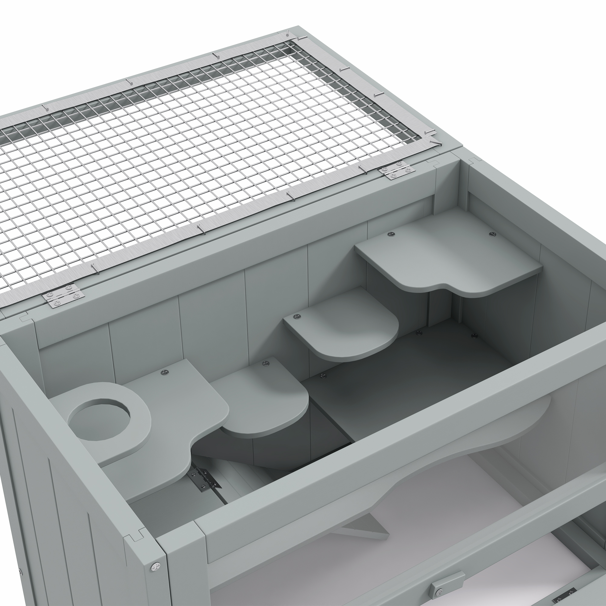 Hamster Cage-60 X 35 X 42 Centimeters, Gray — image 2